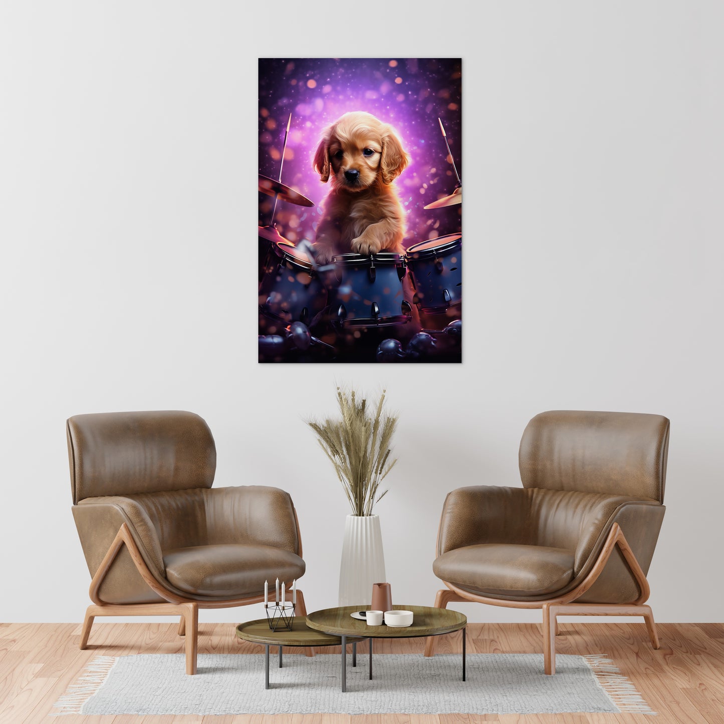 Puppy Drumming Wall Art