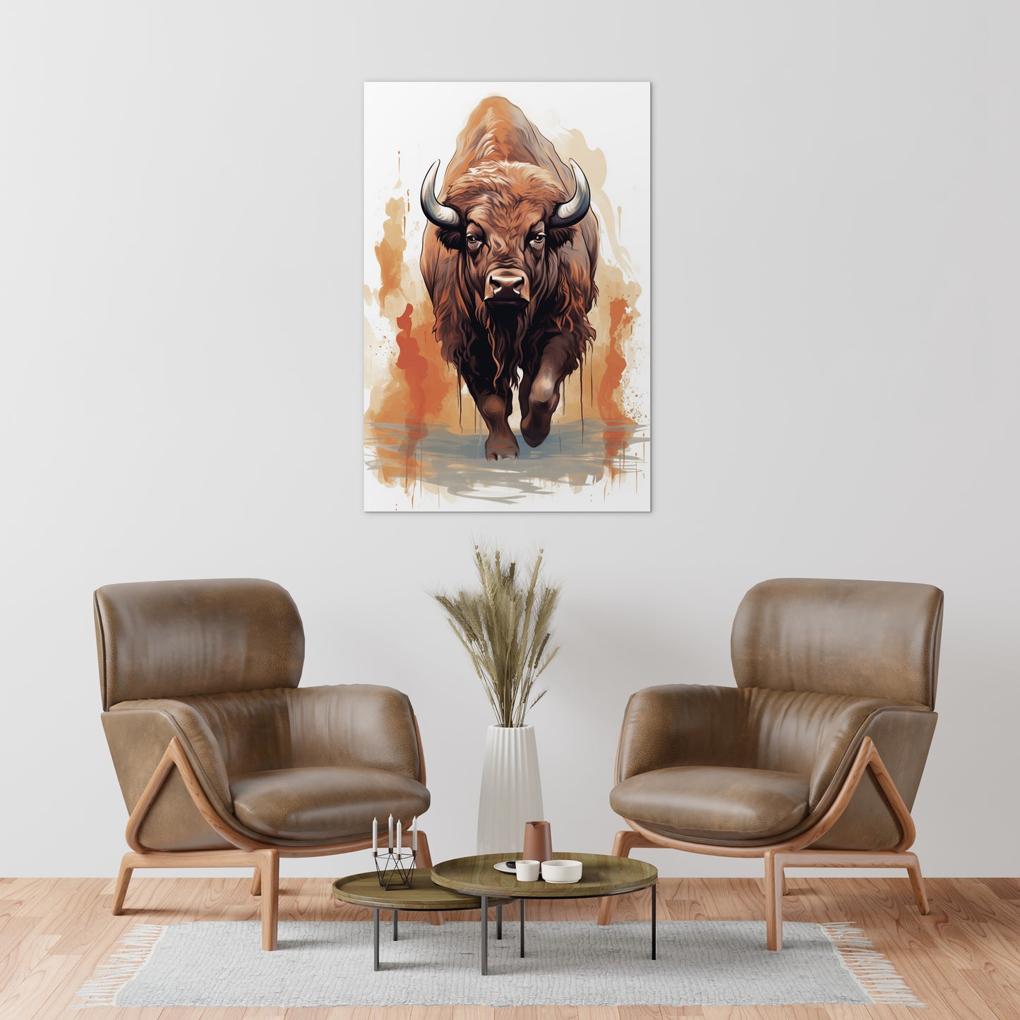 The Ferocious Bison Wall Art