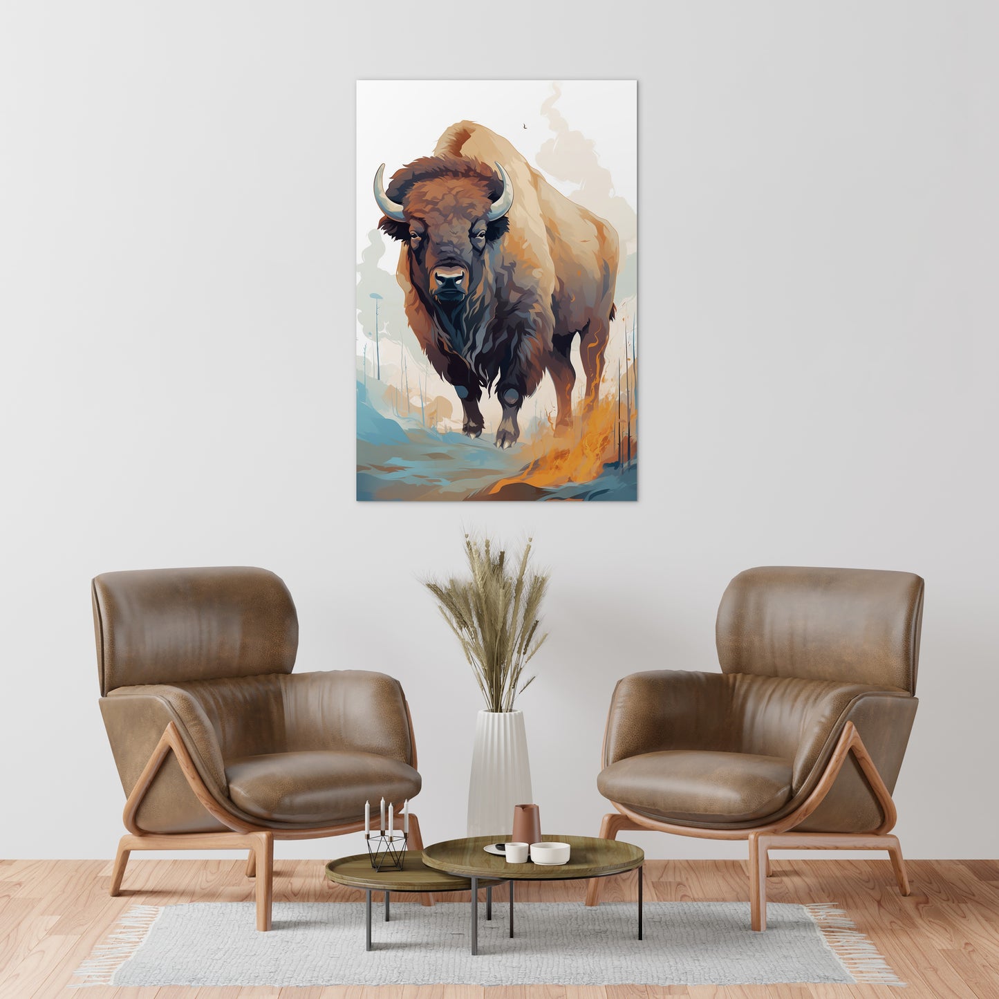 Bison in Colors Wall Art