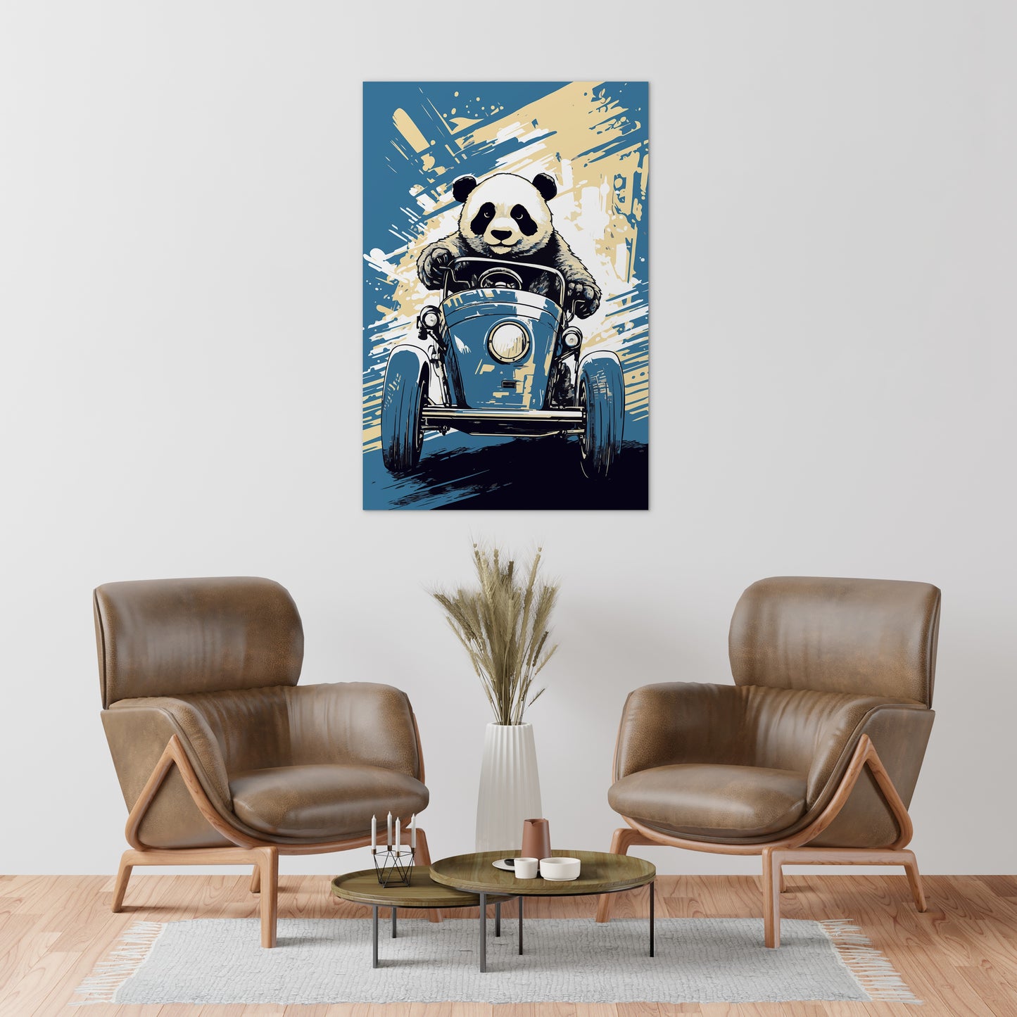 Panda's Adventures on Wheels Wall Art