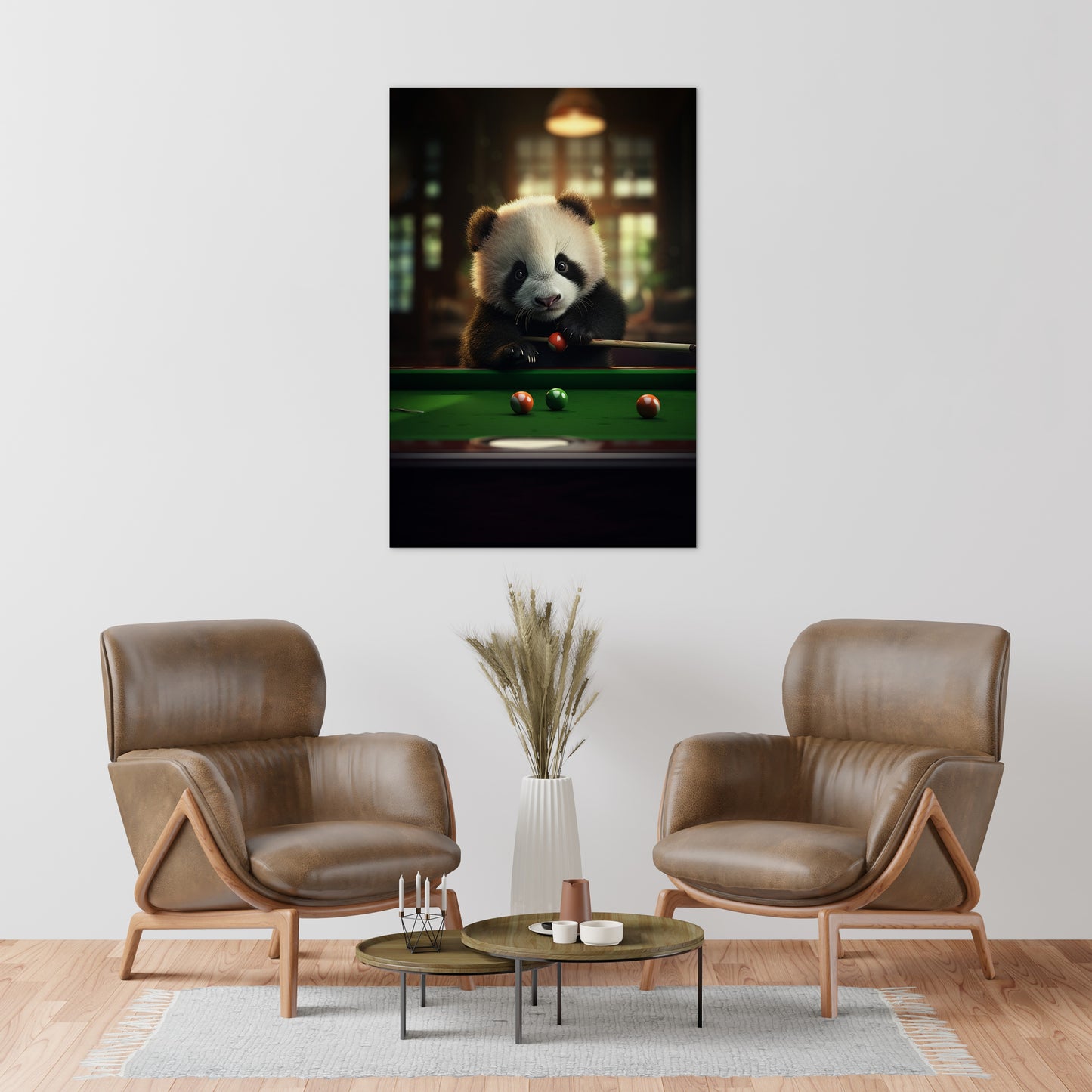 The Panda Playing Snooker Wall Art