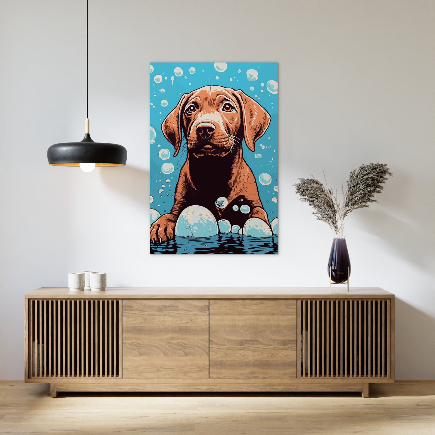 Dog Bathing Wall Art
