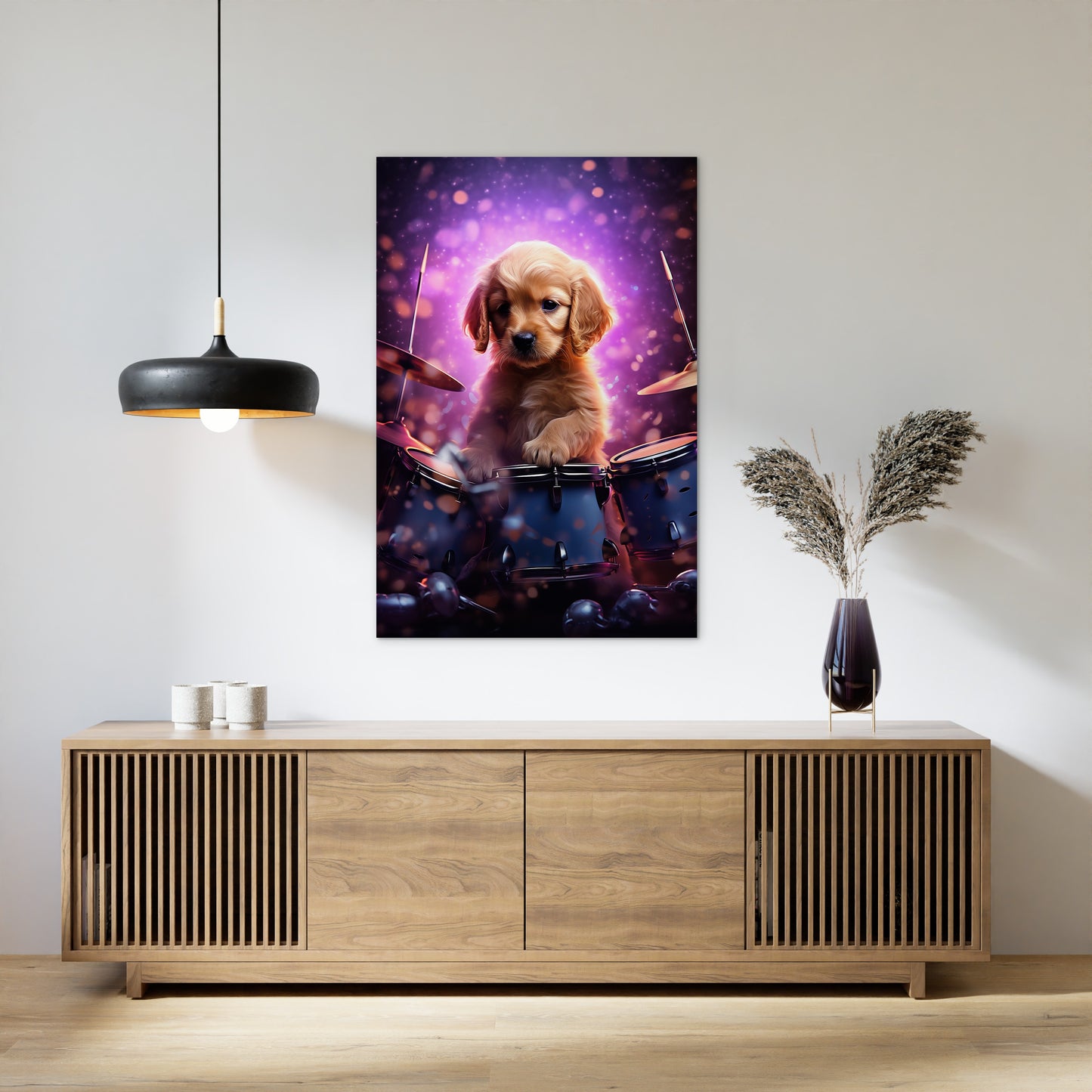 Puppy Drumming Wall Art