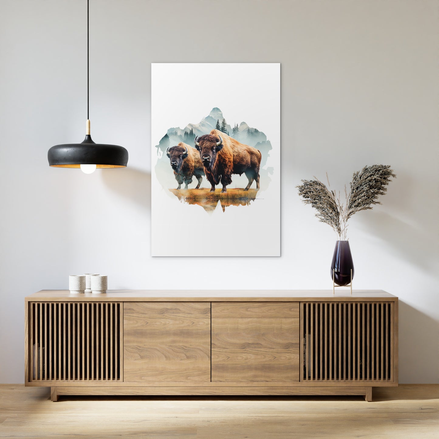 Bison In Wild Wall Art