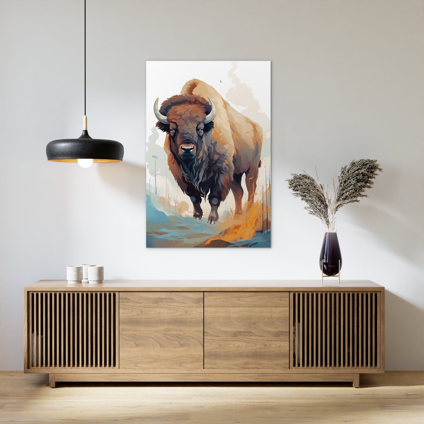 Bison in Colors Wall Art