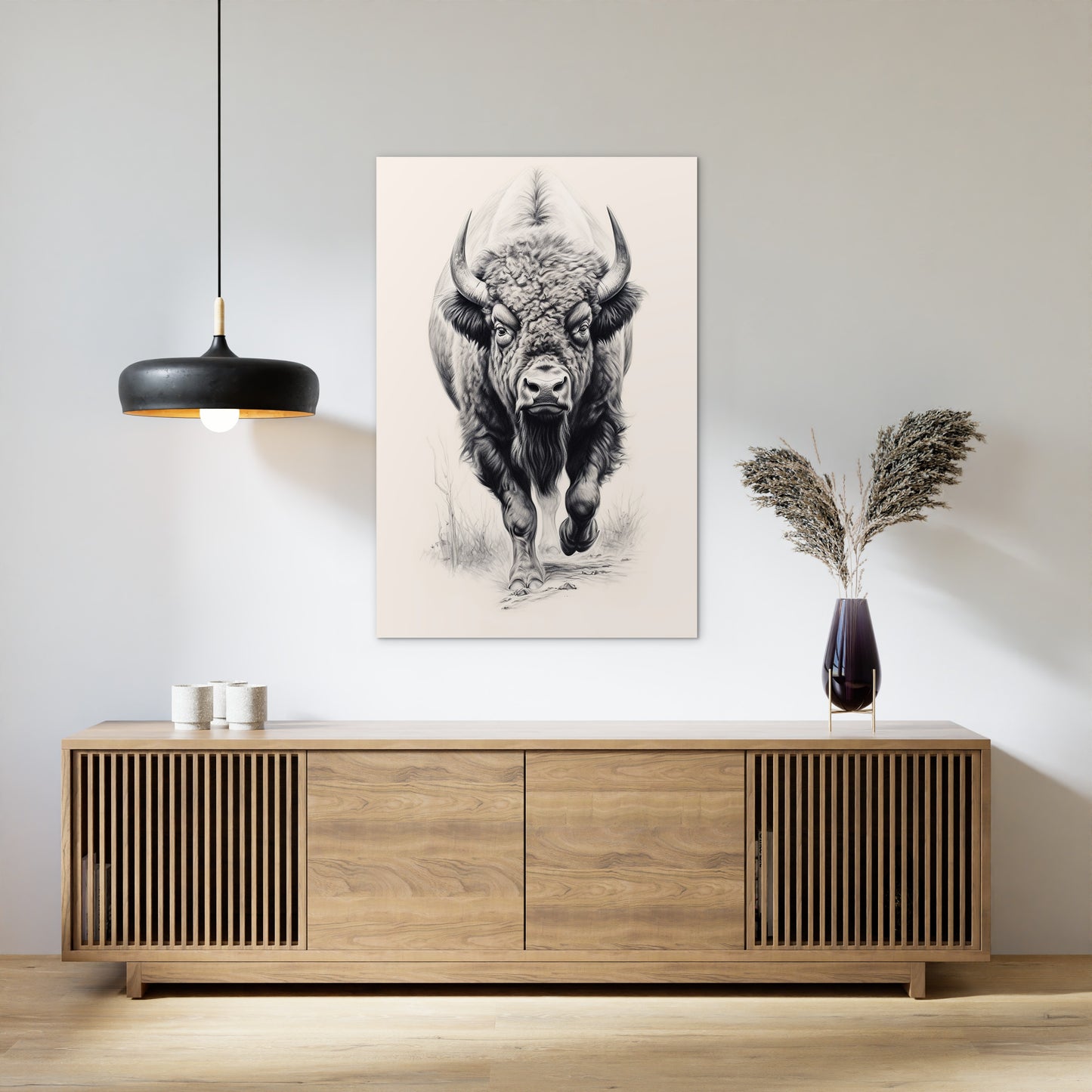 Furious Majesty Bison Wall Art
