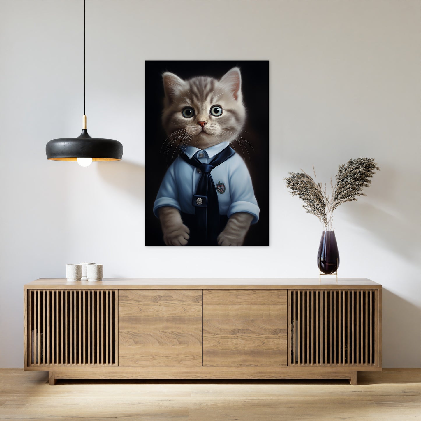 Cat in School Dress Wall Art