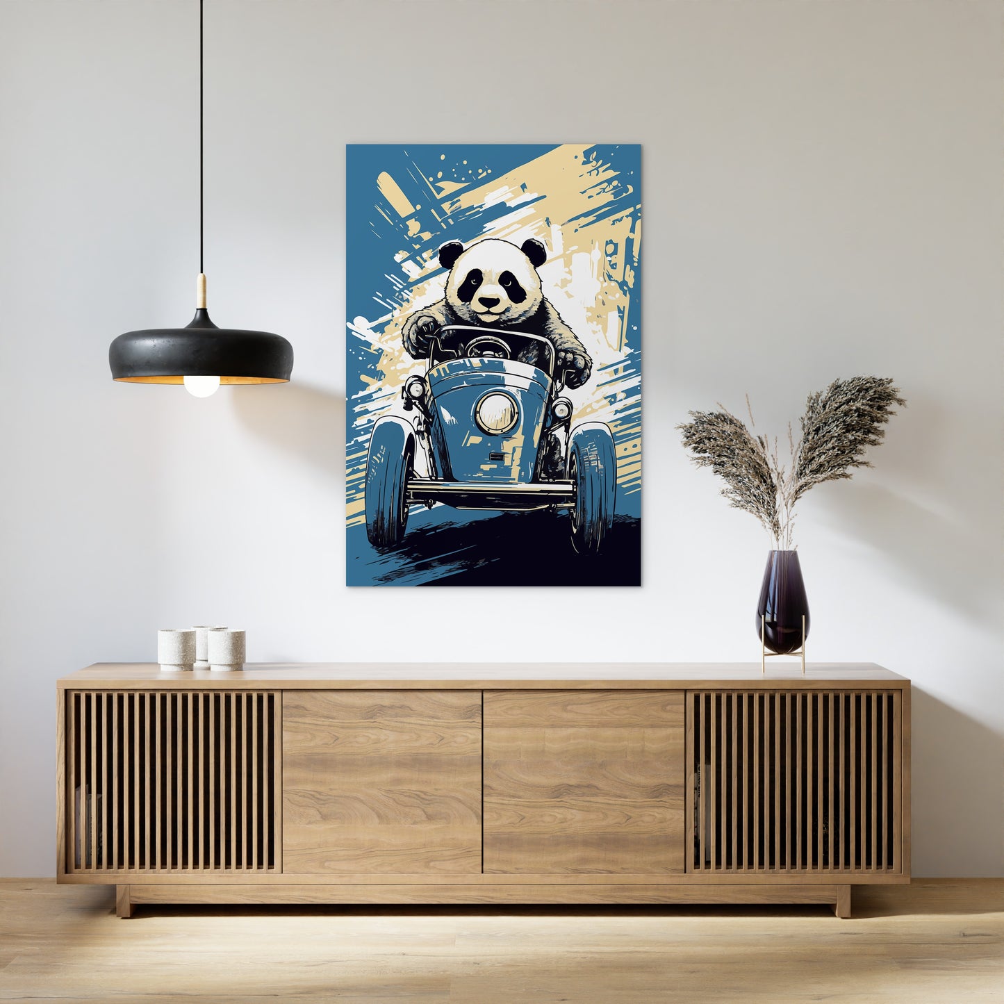 Panda's Adventures on Wheels Wall Art
