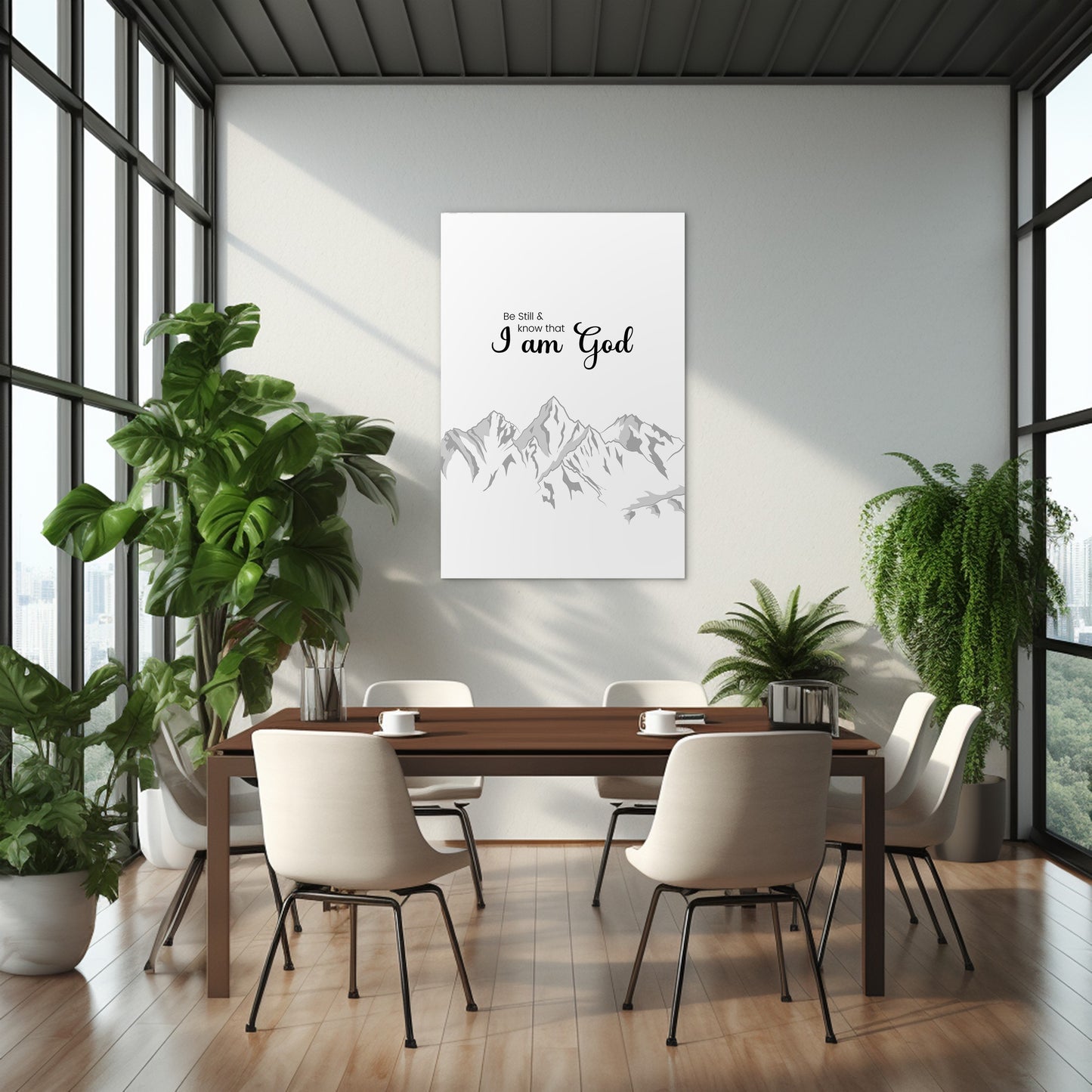 Psalm 46:10 - Be Still and know that I am God (Line Art)