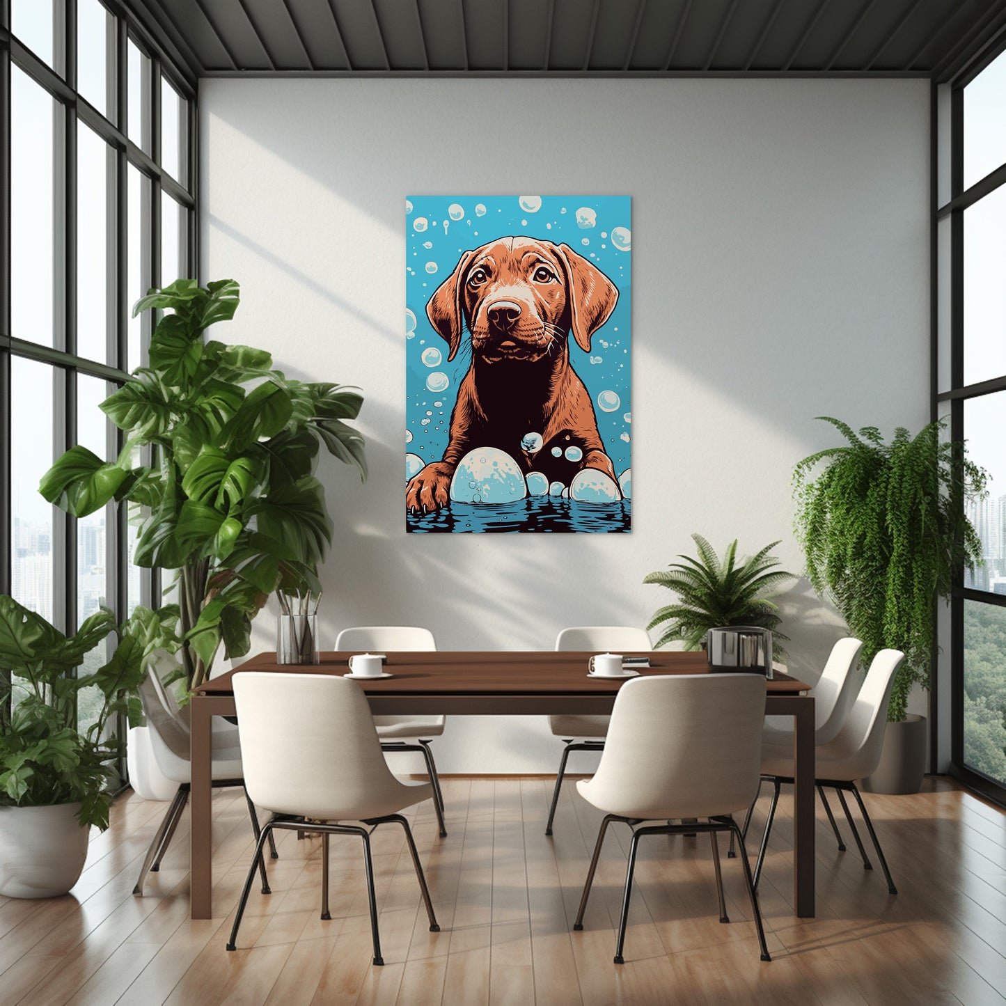 Dog Bathing Wall Art