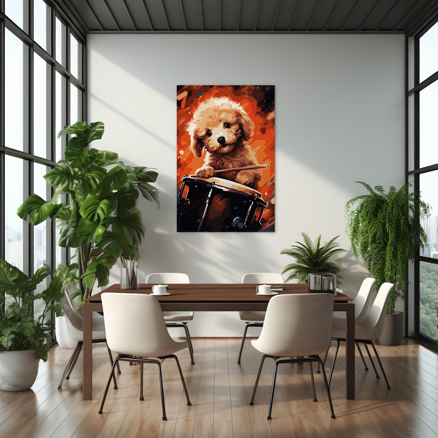 The Drumming Puppy Wall Art