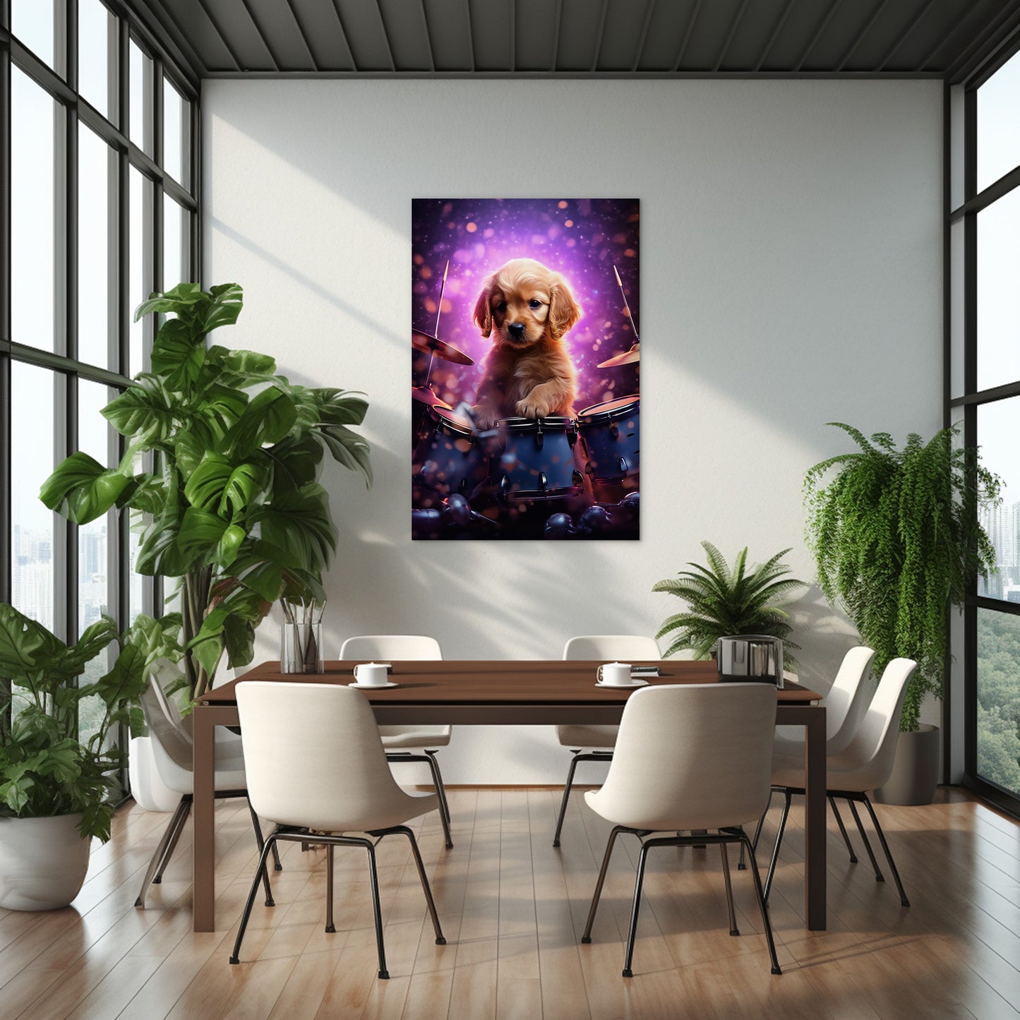 Puppy Drumming Wall Art