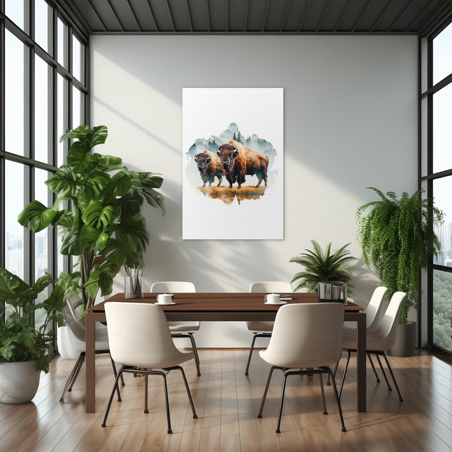 Bison In Wild Wall Art