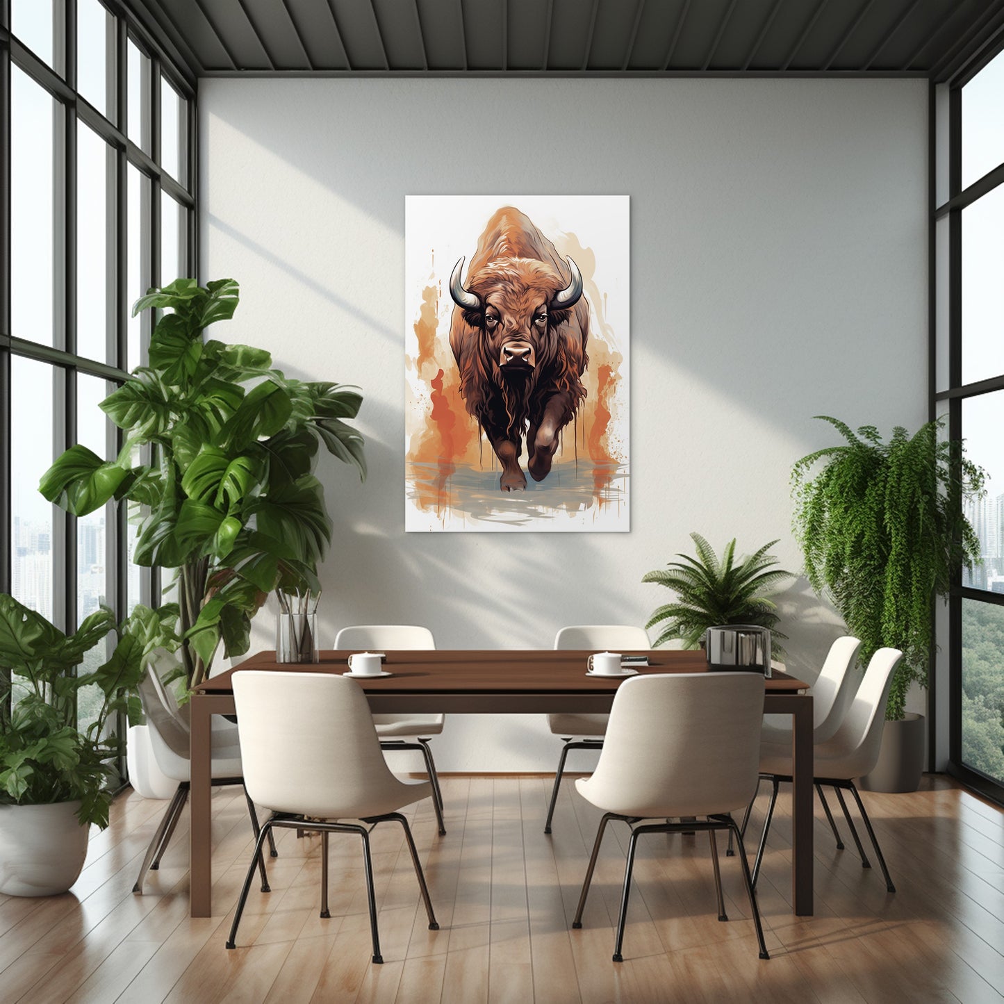 The Ferocious Bison Wall Art