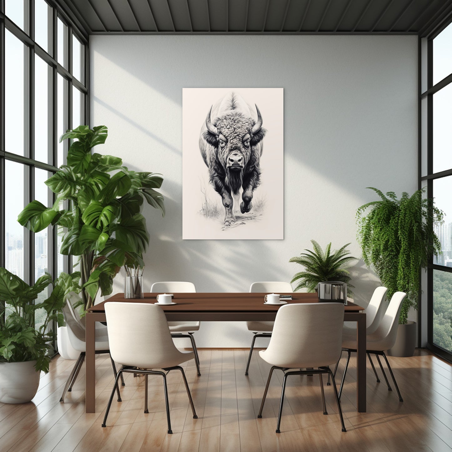 Furious Majesty Bison Wall Art