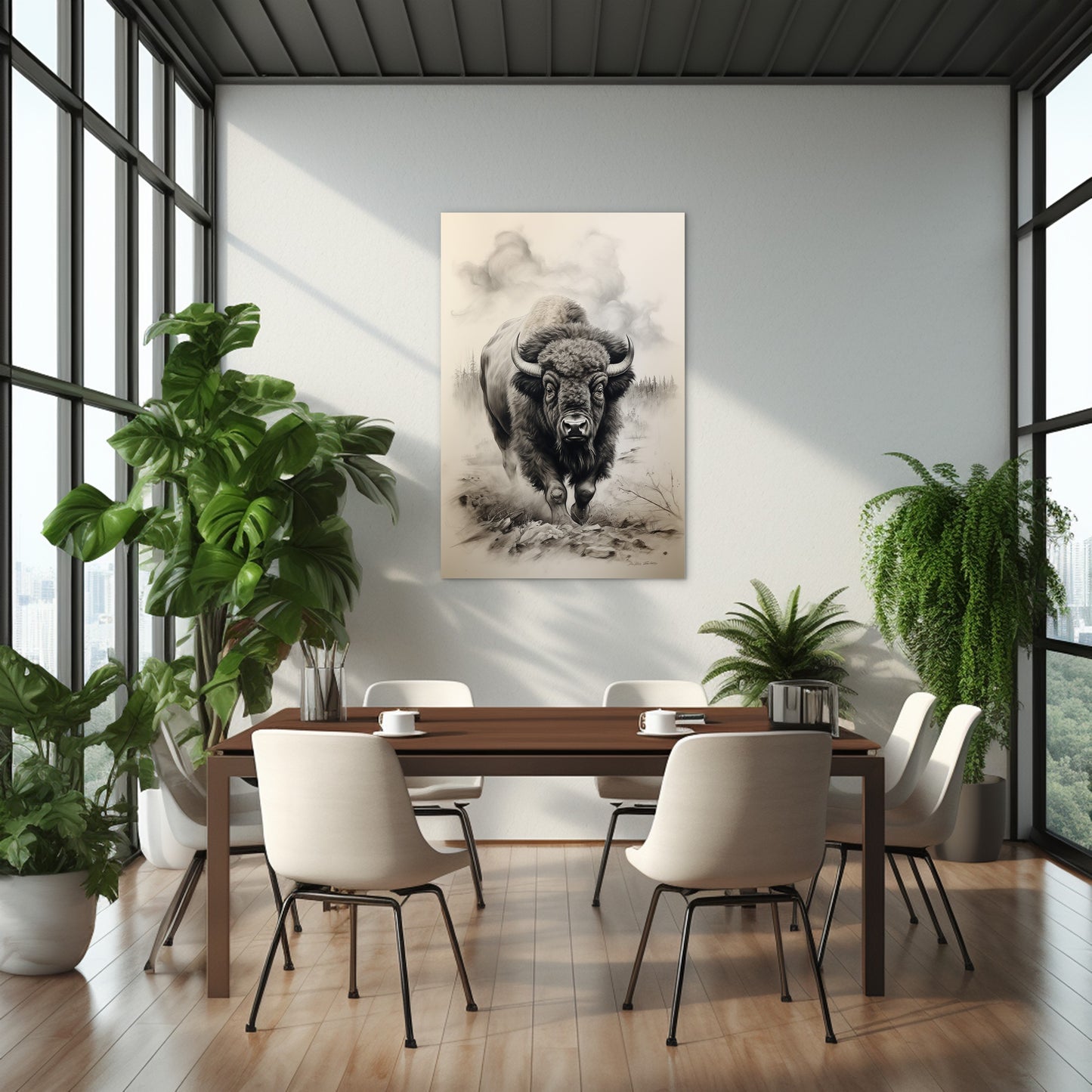 Bison In Hayden Valley