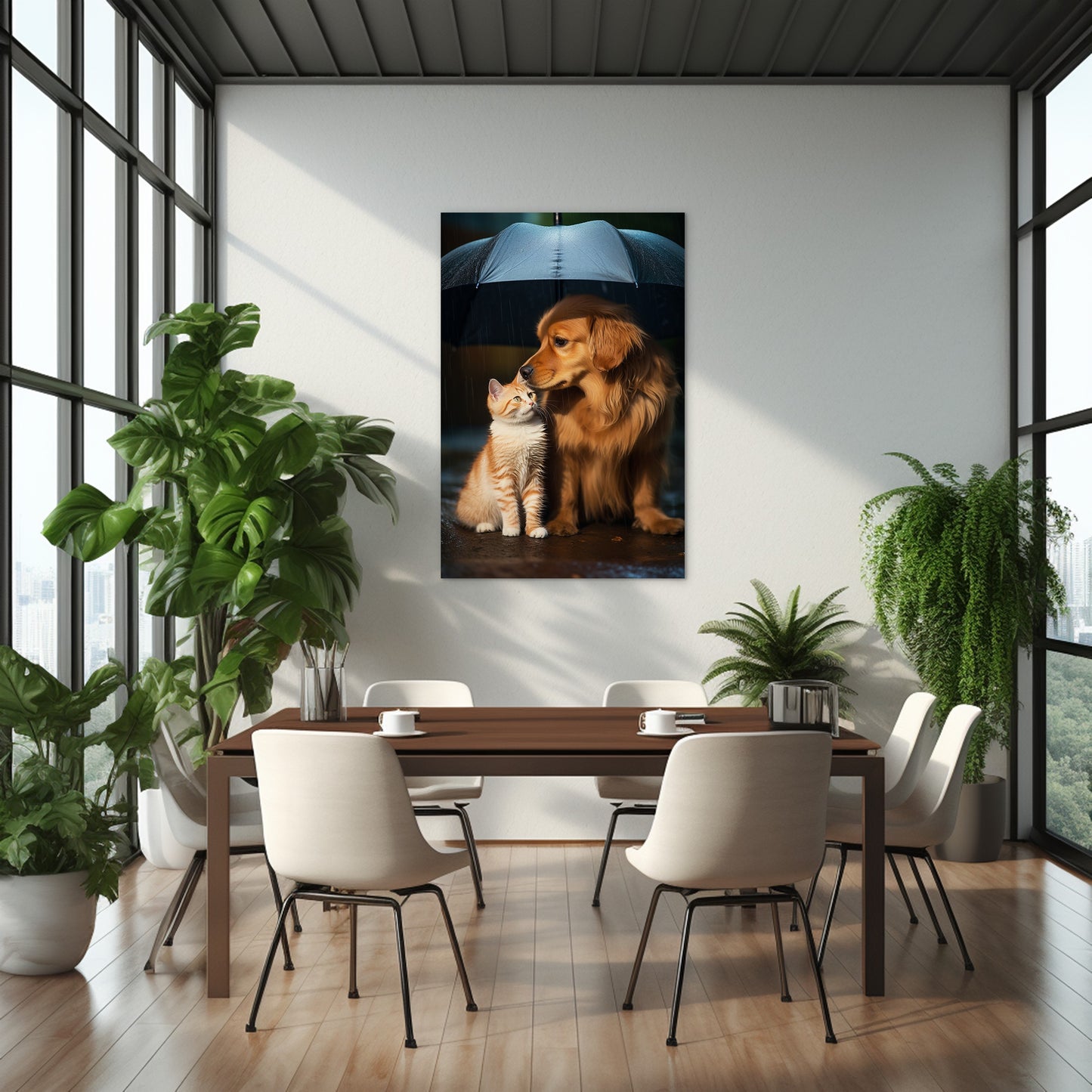 The Everlasting Friendship of Dog and Cat Wall Art