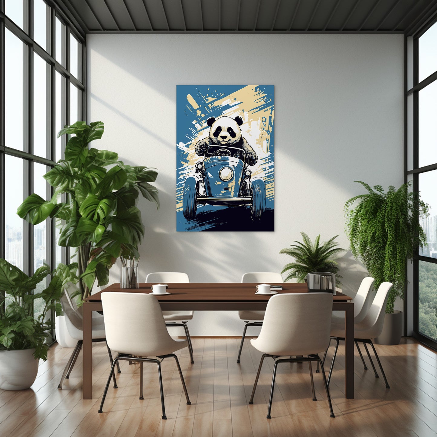 Panda's Adventures on Wheels Wall Art