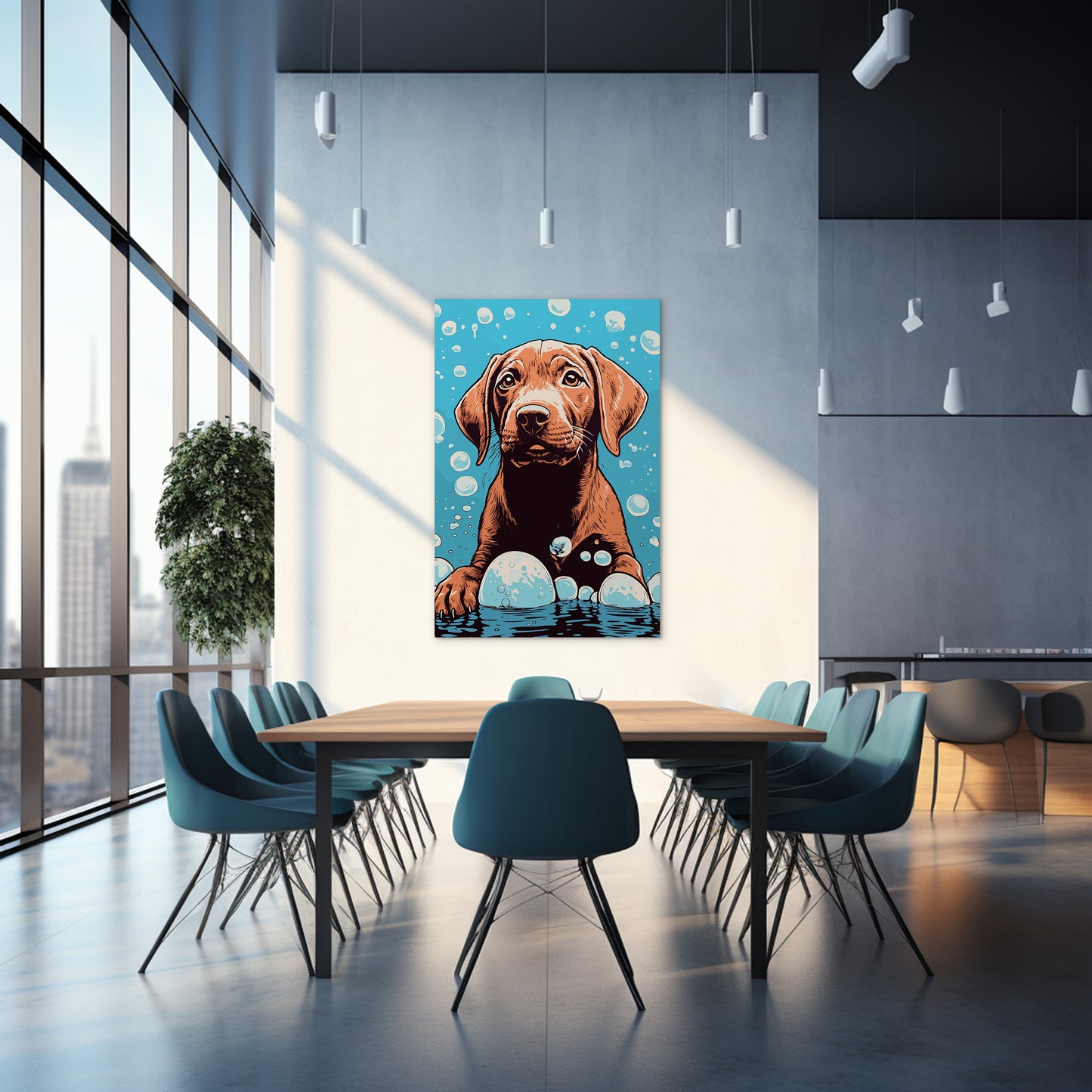 Dog Bathing Wall Art