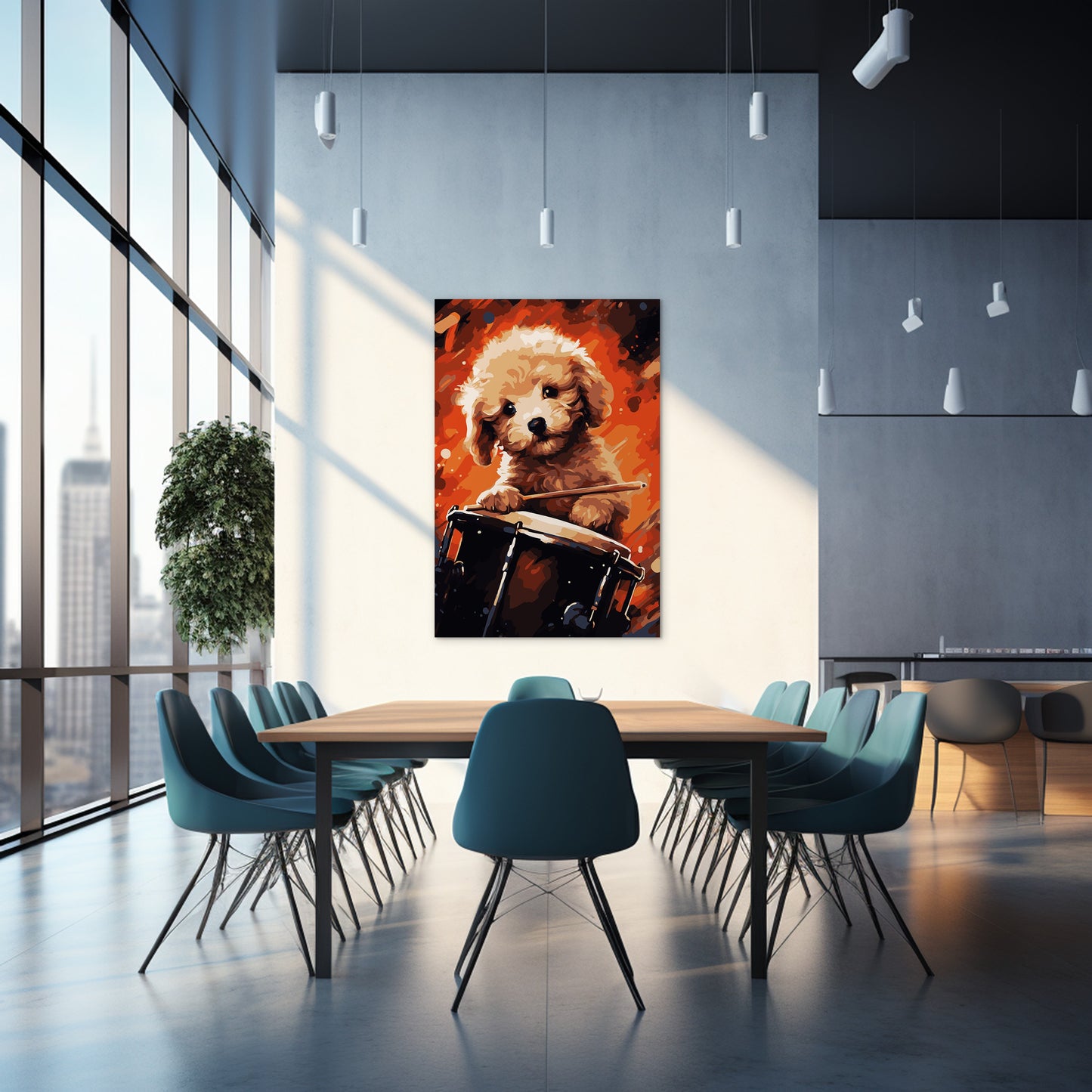 The Drumming Puppy Wall Art