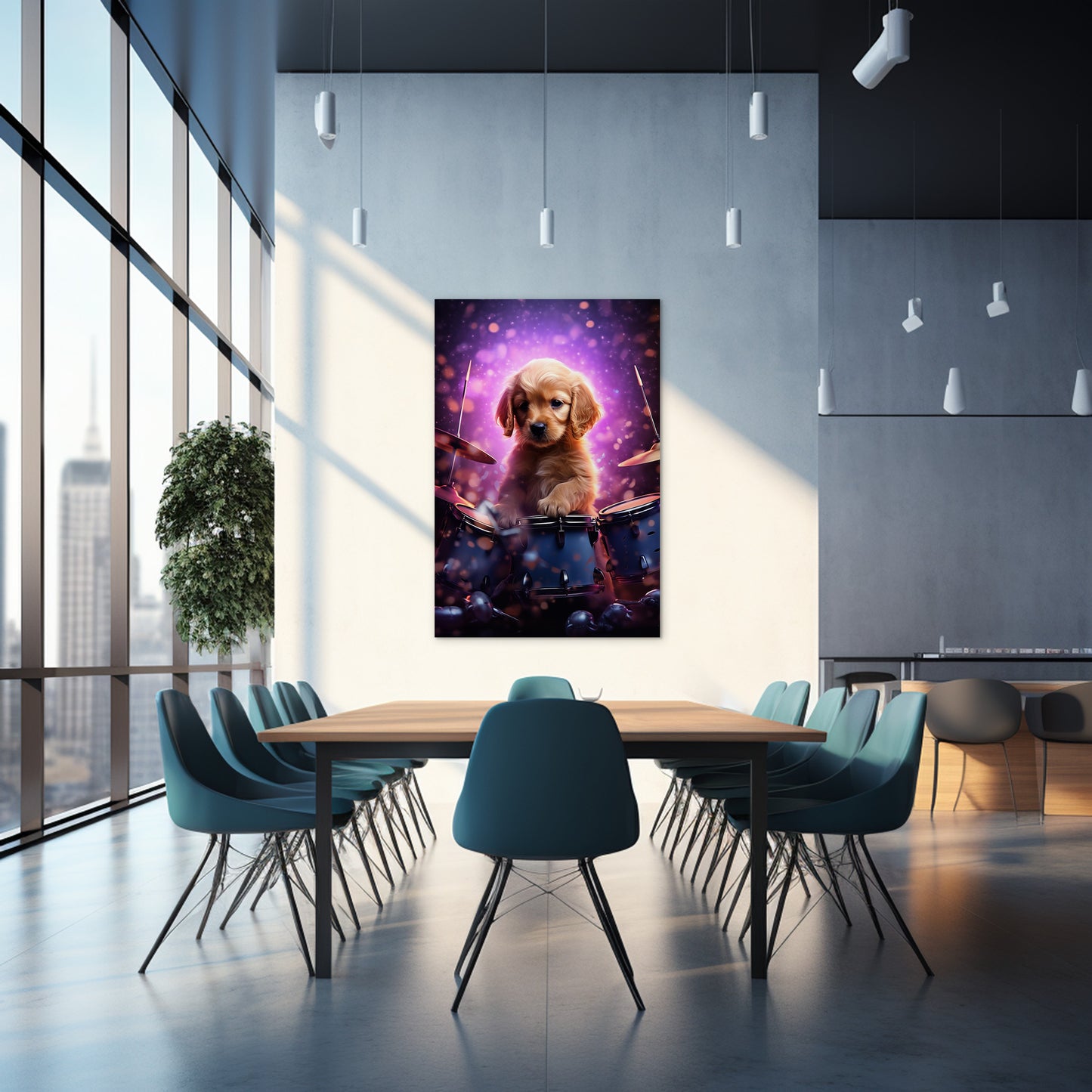 Puppy Drumming Wall Art