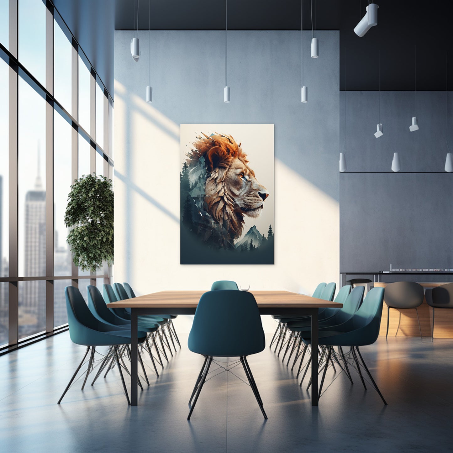 The Lion's Untamed Splendor Wall Art