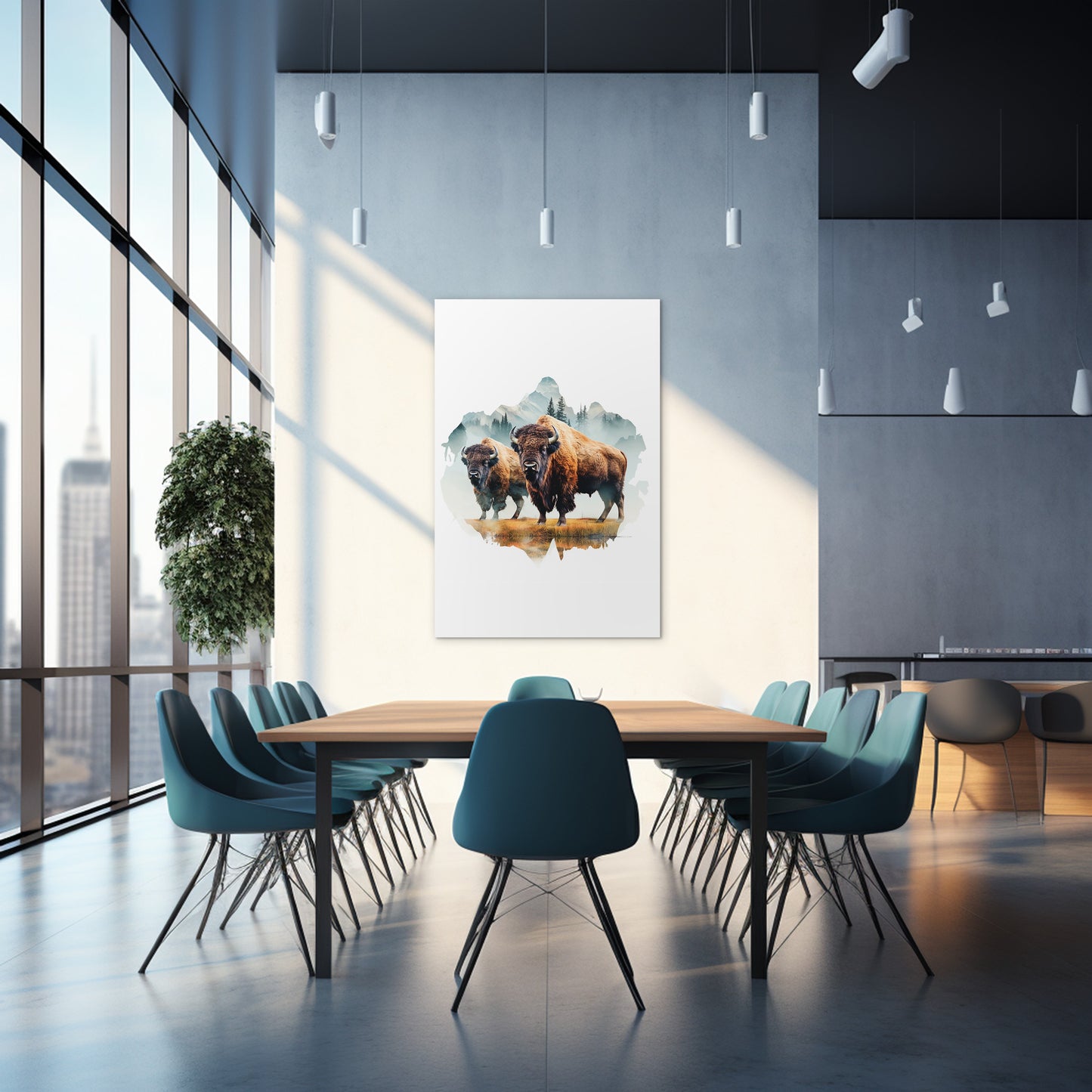 Bison In Wild Wall Art