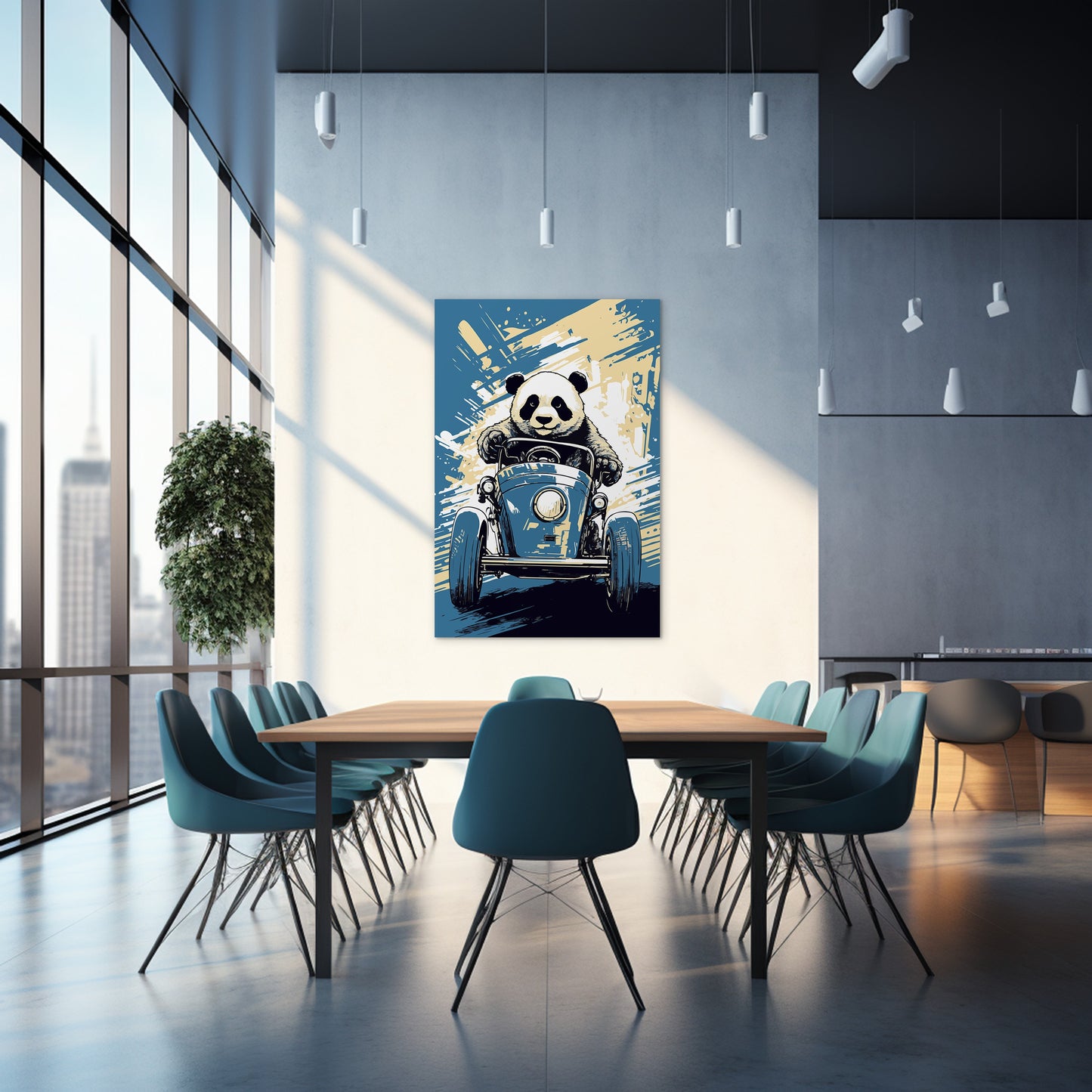 Panda's Adventures on Wheels Wall Art