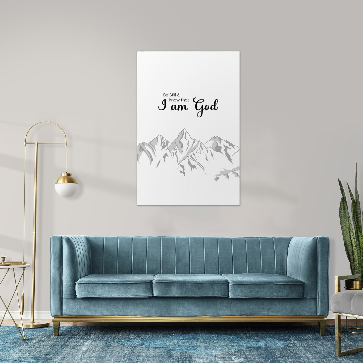 Psalm 46:10 - Be Still and know that I am God (Line Art)