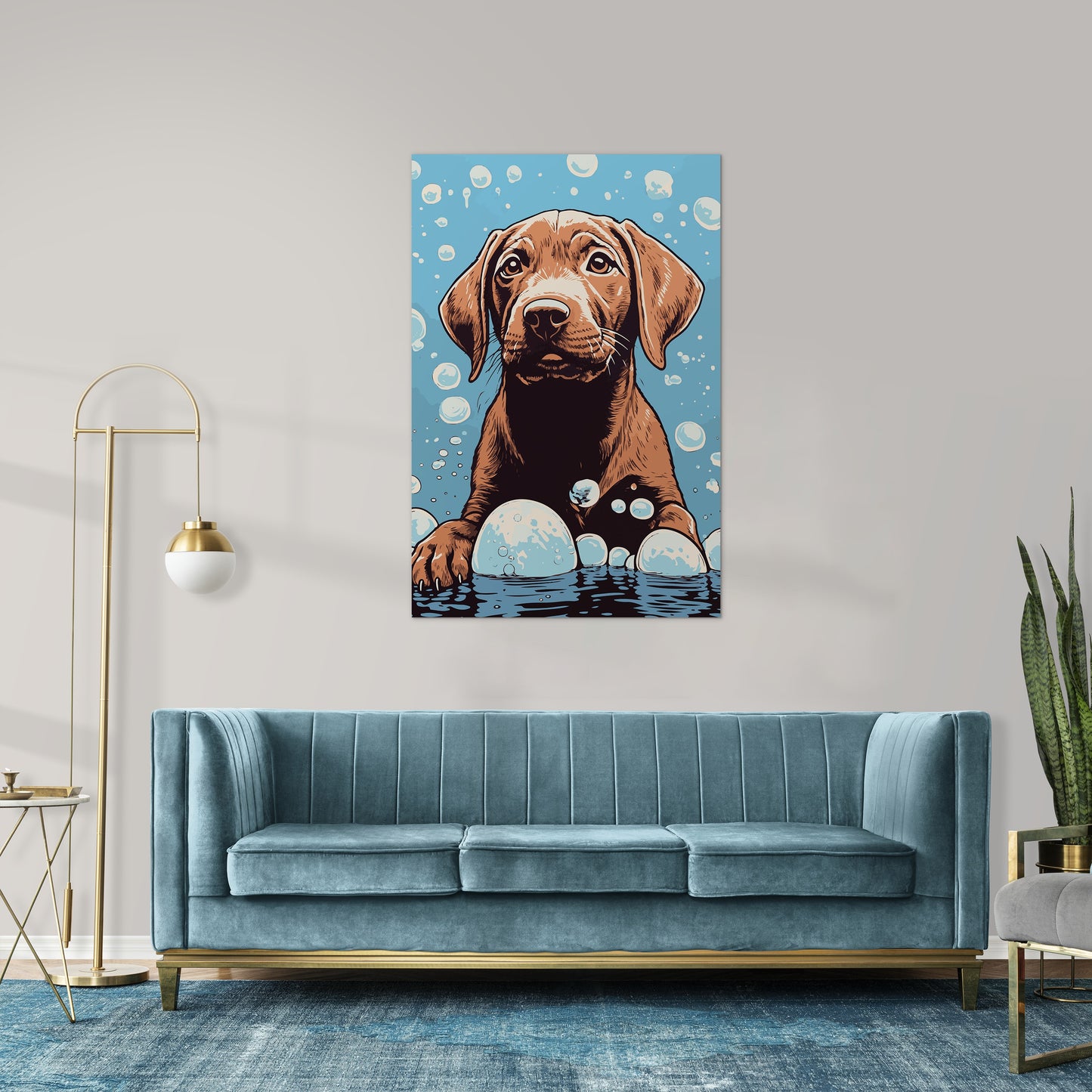 Dog Bathing Wall Art