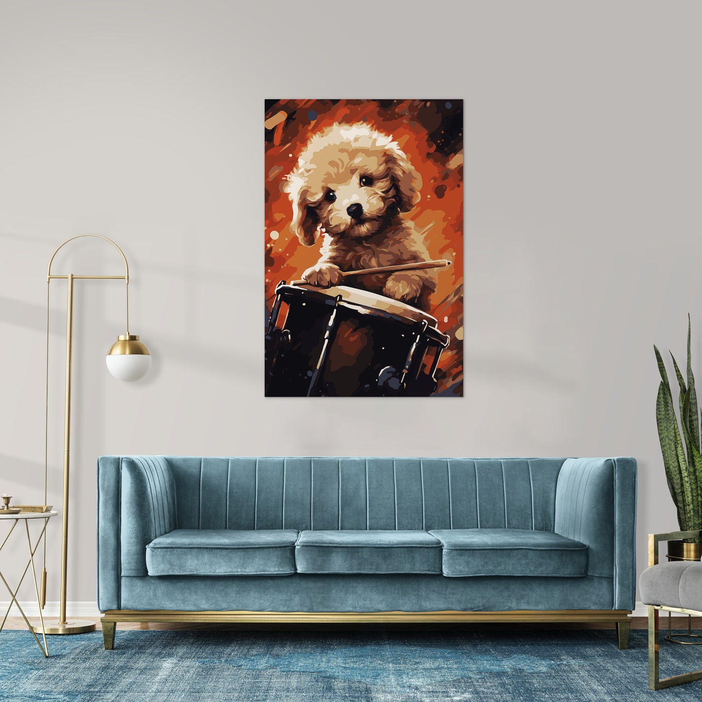 The Drumming Puppy Wall Art