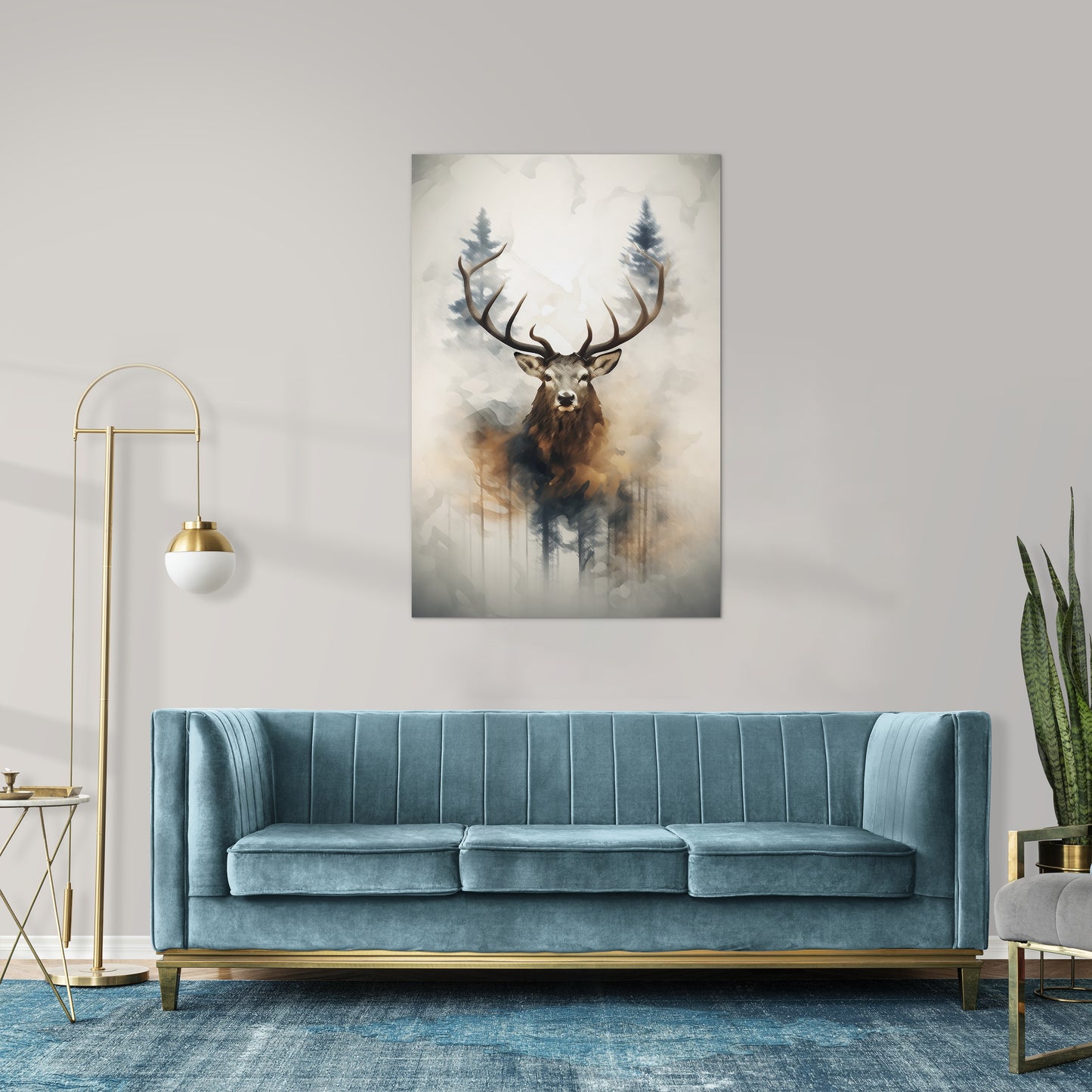Elk and Forest Wall Art