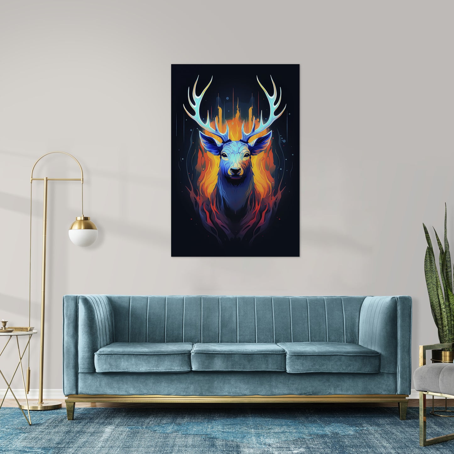The Noble Elk Abstract Wall Art