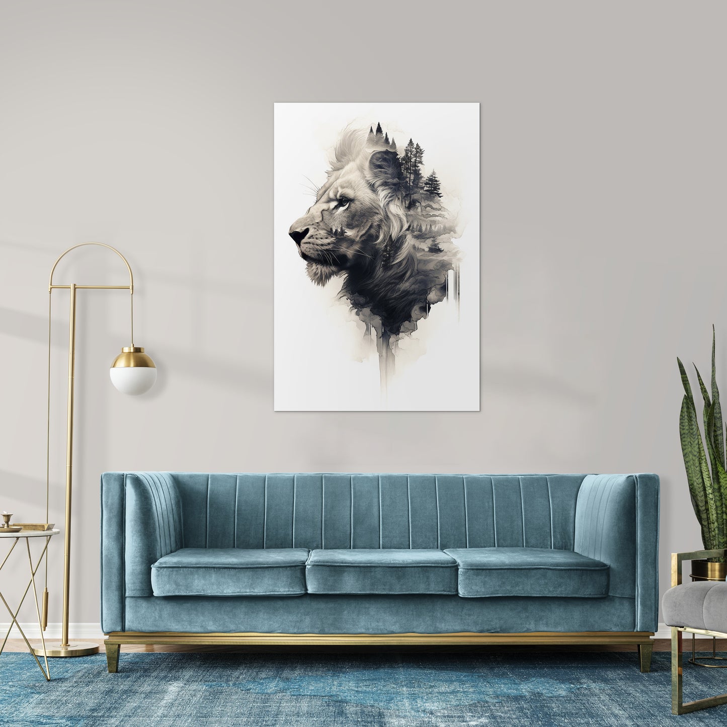 The Majestic of the Lion Wall Art