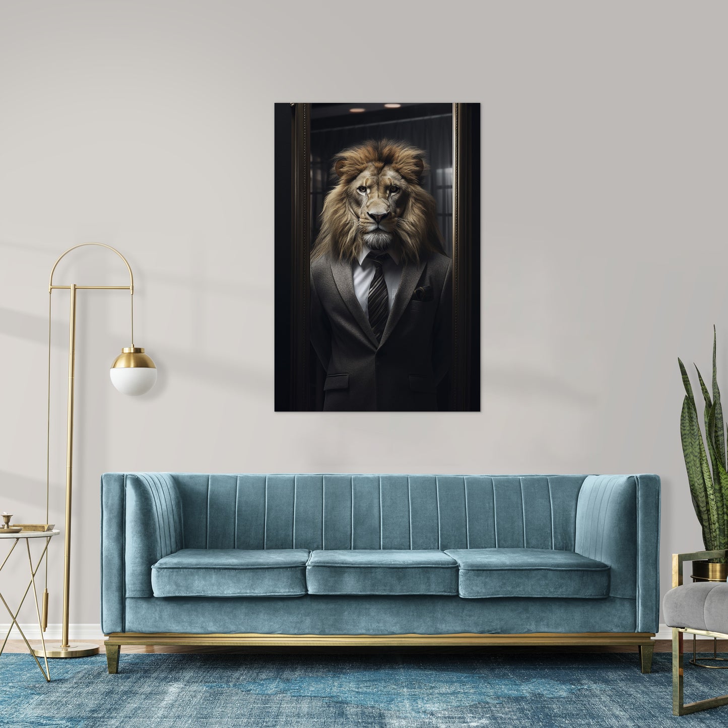 The Suited Lion Wall Art