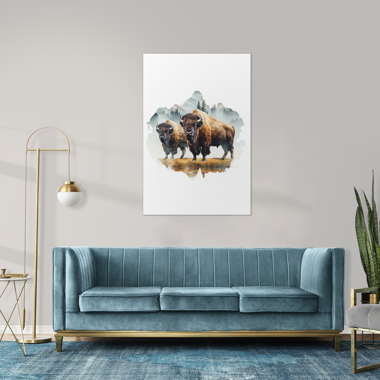 Bison In Wild Wall Art