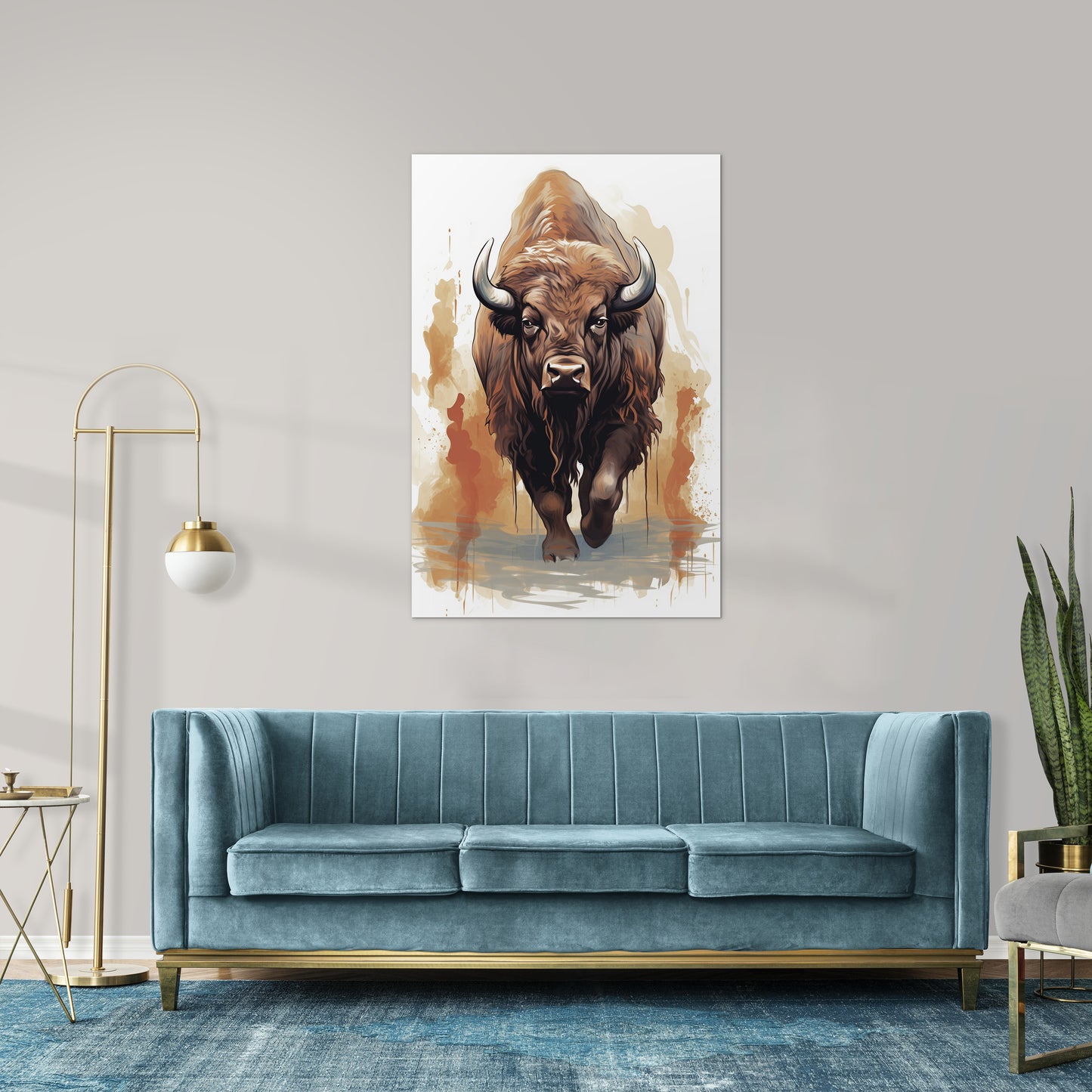 The Ferocious Bison Wall Art