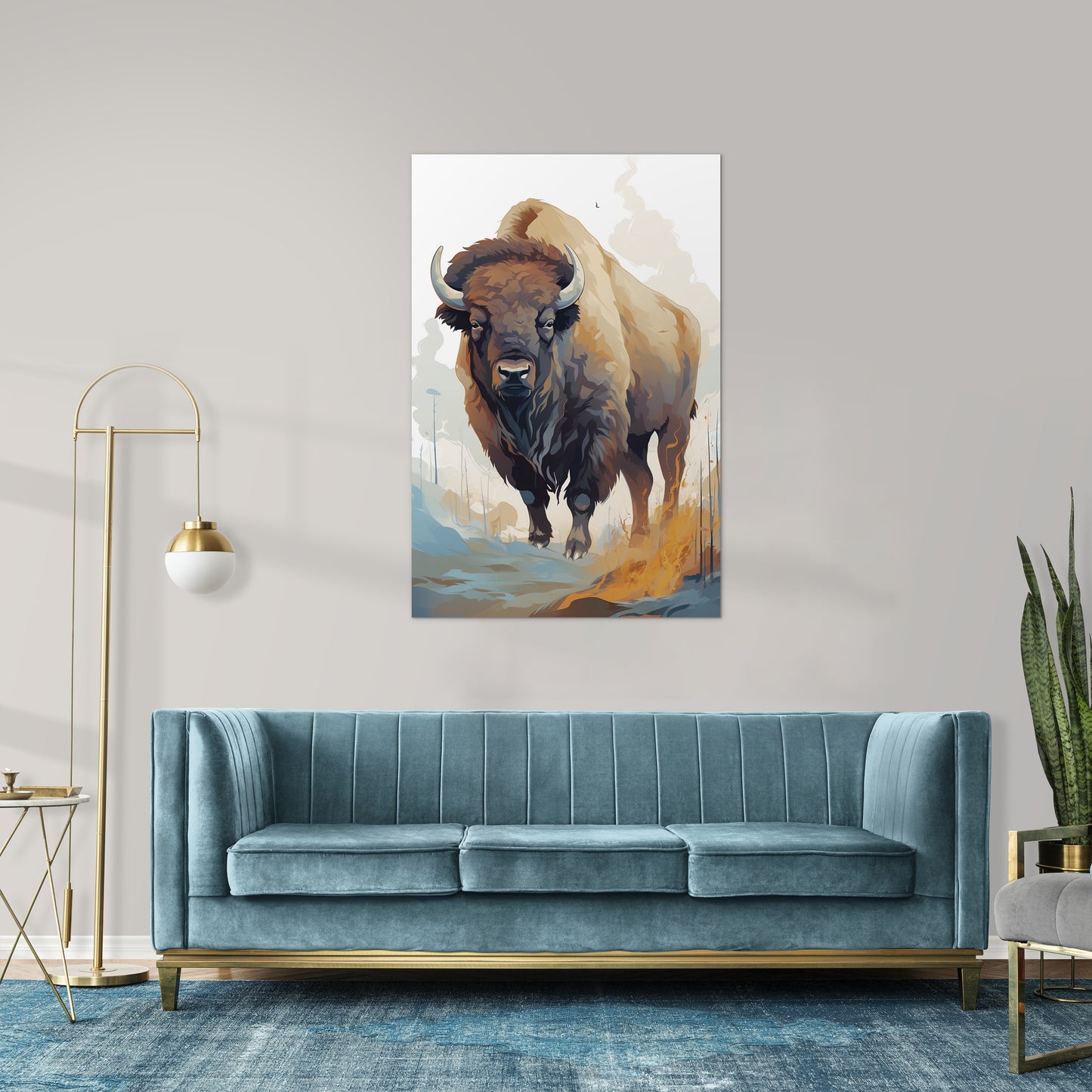 Bison in Colors Wall Art