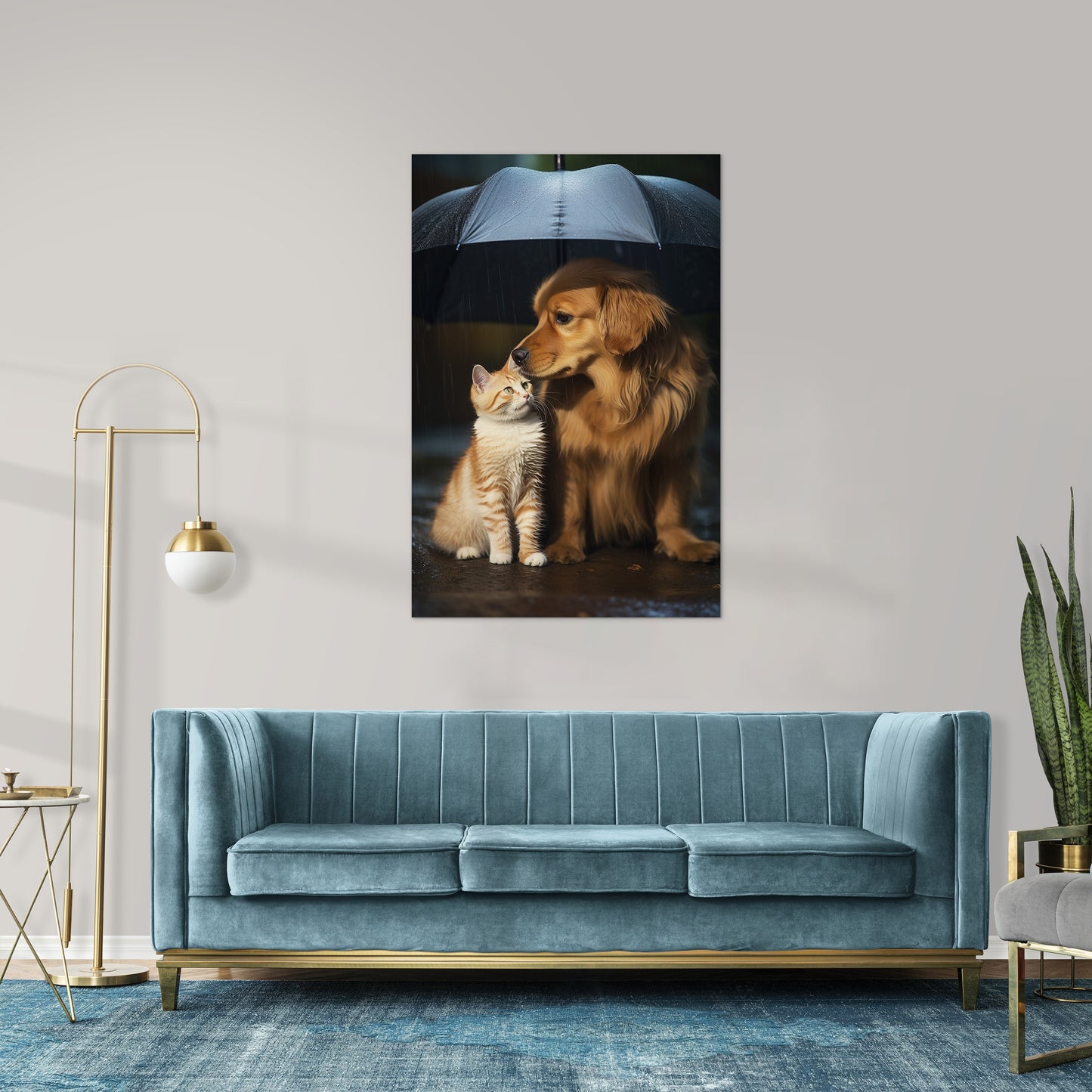 The Everlasting Friendship of Dog and Cat Wall Art