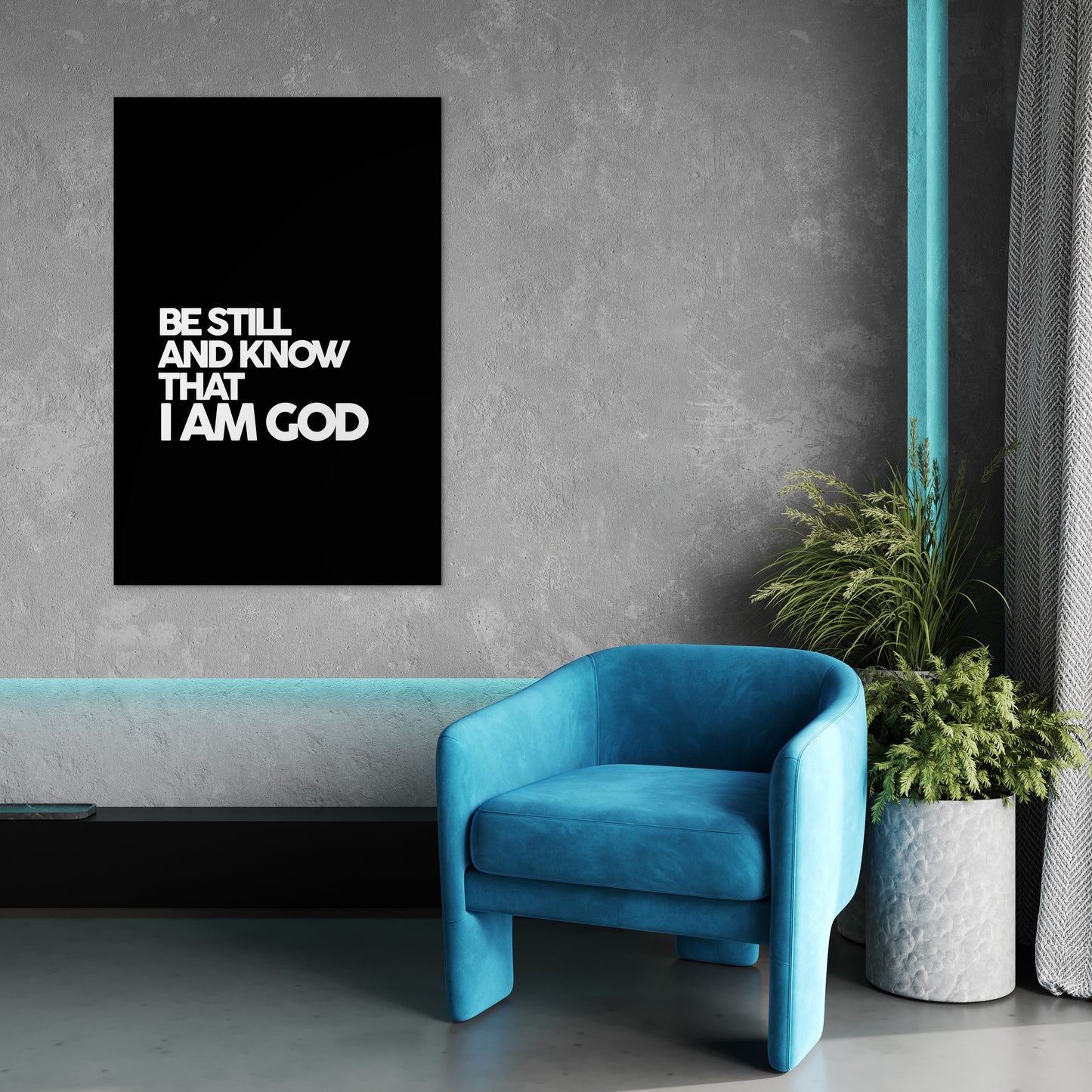 Psalm 46:10 - Be Still and know that I am God (Black)