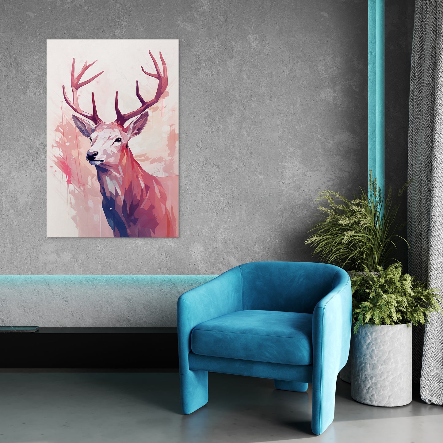 Elk Abstract Wall Art