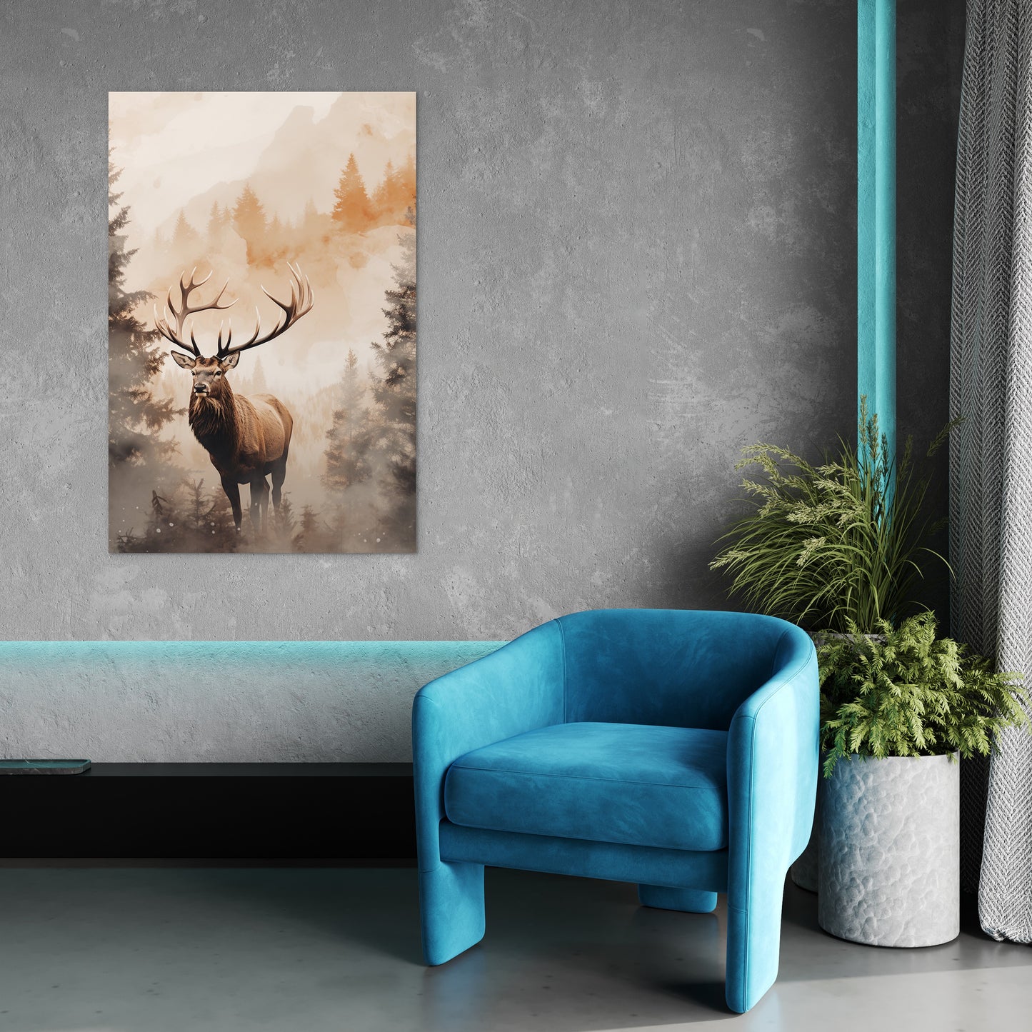 The Forest Elk Wall Art