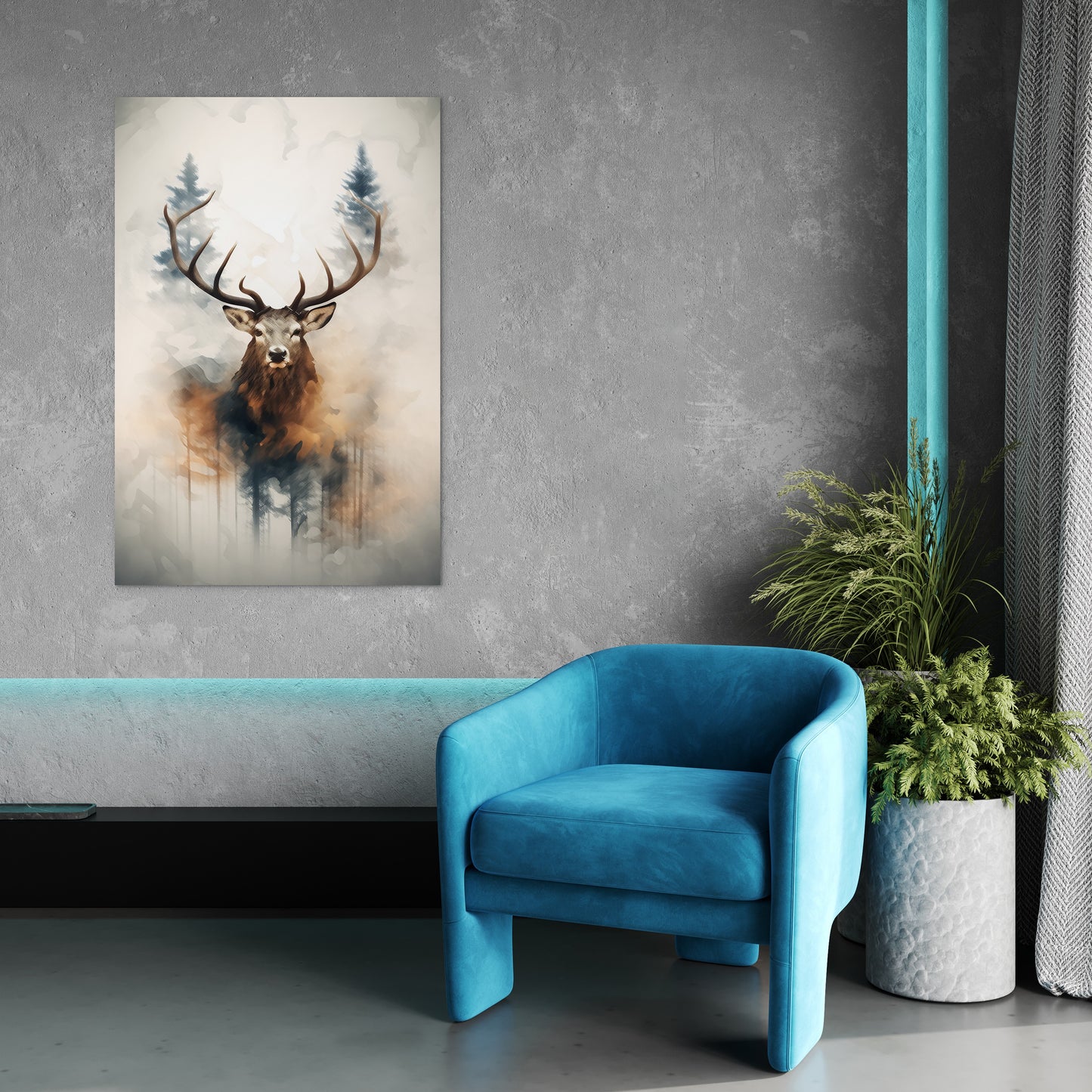 Elk and Forest Wall Art