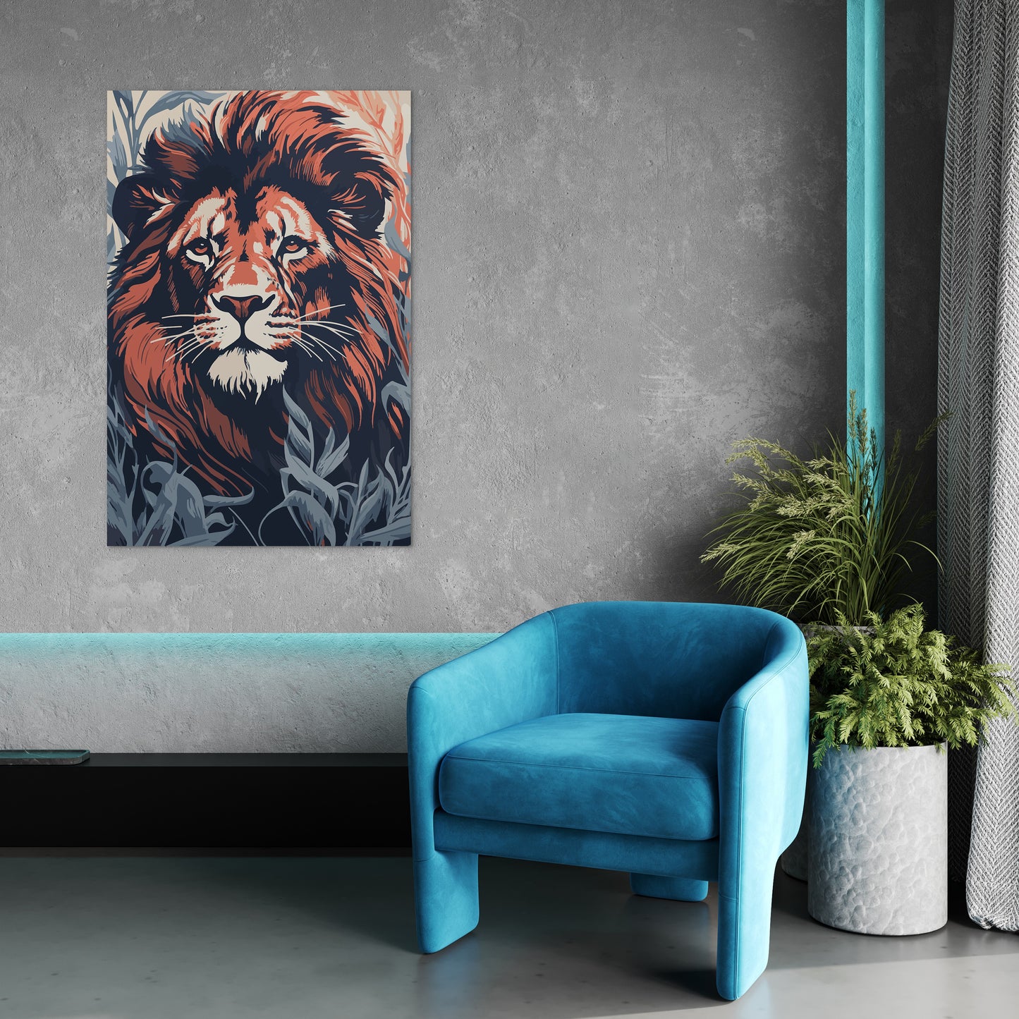 Commanding Authority Of Lion Wall Art