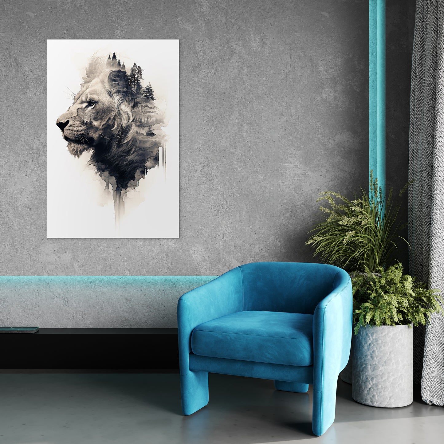 The Majestic of the Lion Wall Art