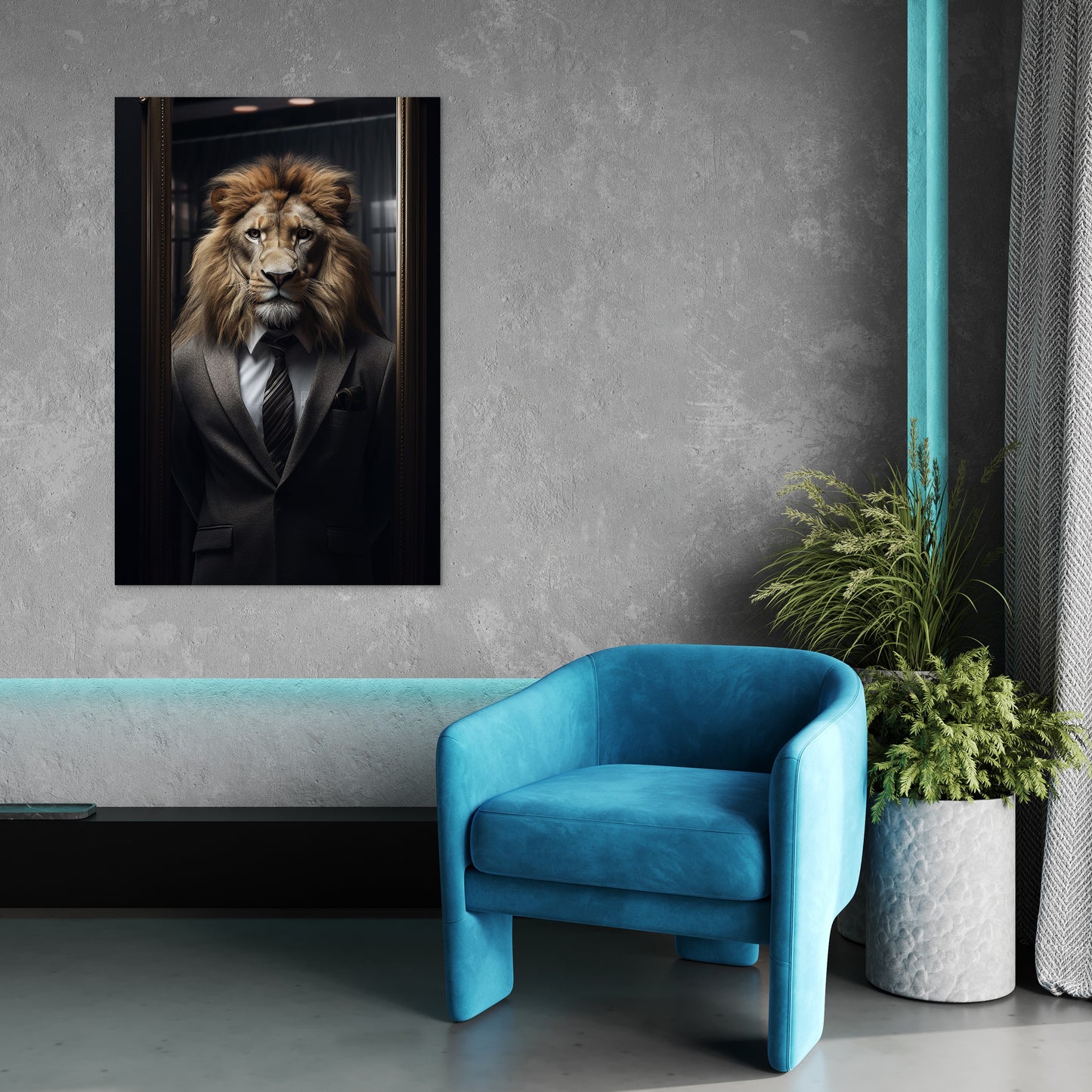 The Suited Lion Wall Art