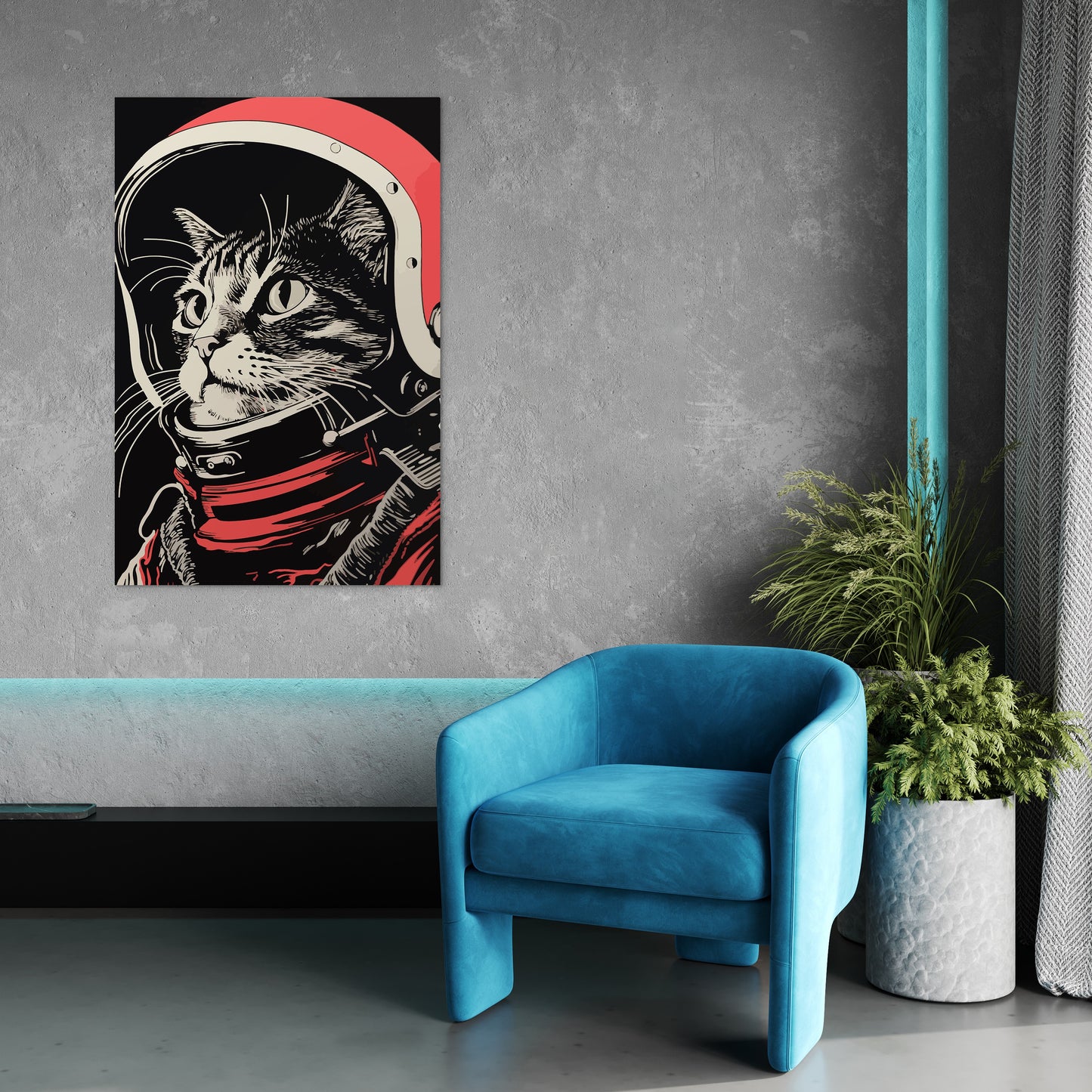 Astronaut Cat Wall Art