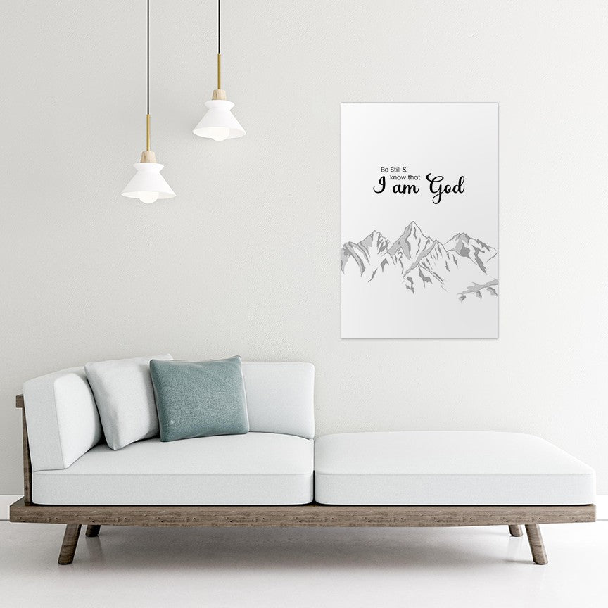 Psalm 46:10 - Be Still and know that I am God (Line Art)