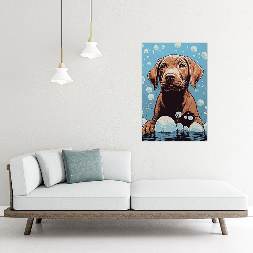Dog Bathing Wall Art
