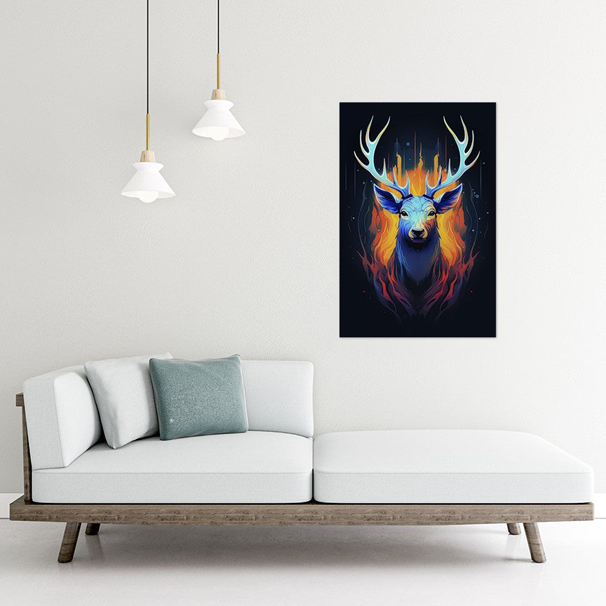 The Noble Elk Abstract Wall Art